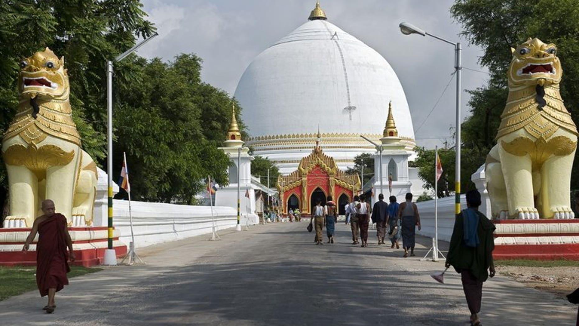 A general view of the Kaung Mu Taw pagoda in Sagaing on the outskirts of Mandalay, Myanmar pictured on September 29, 2009.