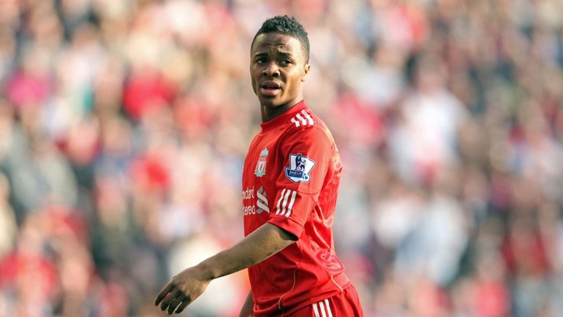 Liverpool winger Raheem Sterling, pictured on March 24, 2012, was found not guilty of assault on Friday when the case collapsed after his former girlfriend gave "disappointing" evidence.