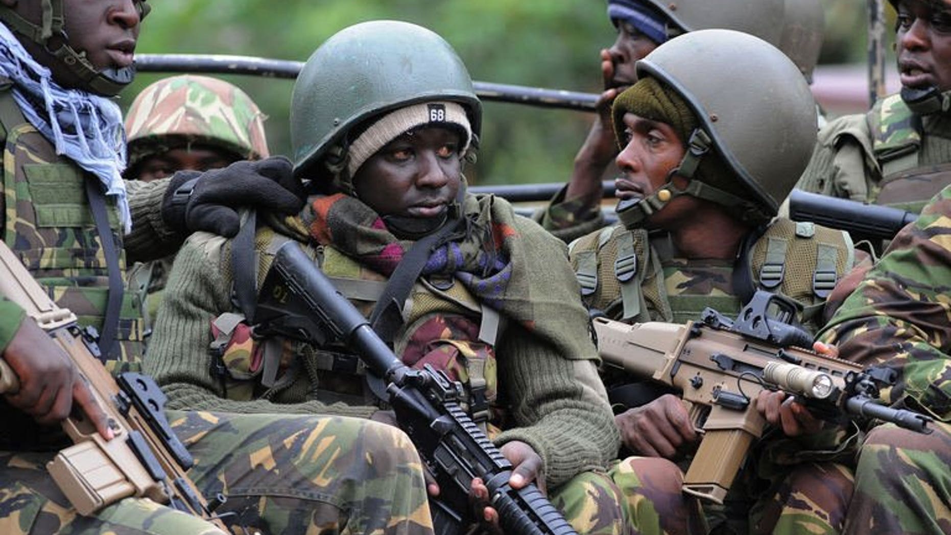 Kenya Defense Forces (KDF) arrive on September 22, 2013 at the Westgate mall in Nairobi.