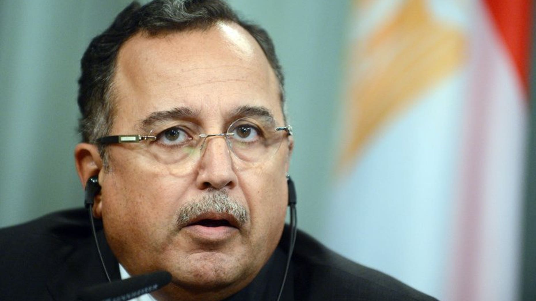 Foreign Minister Nabil Fahmy, pictured on September 16, 2013, has warned Hamas of a "harsh response" if the Palestinian Islamist movement that rules the neighbouring Gaza Strip threatened Egypt's national security.