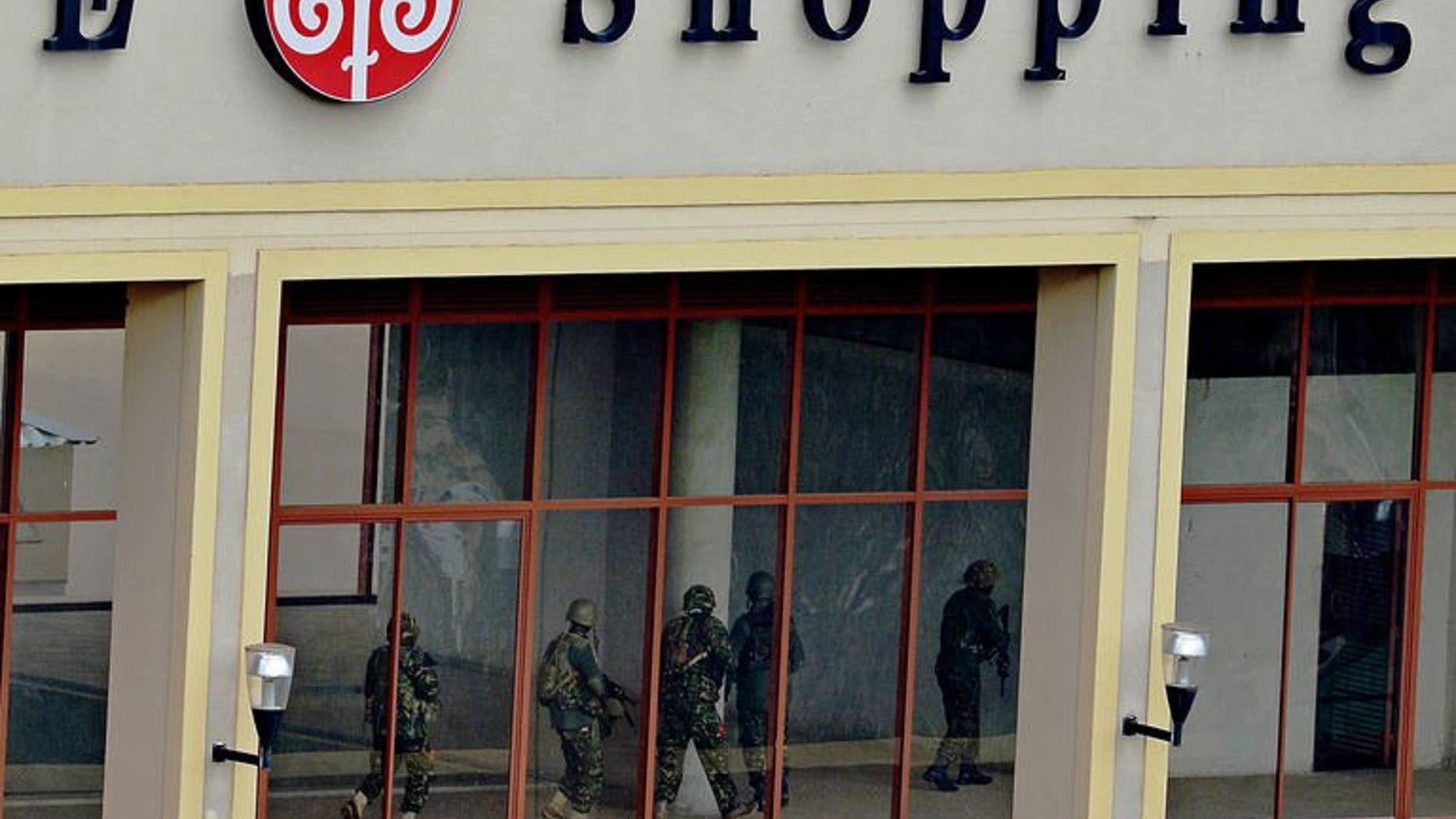 Kenyan soldiers clear the top floor of the Westgate mall in Nairobi on September 24, 2013.