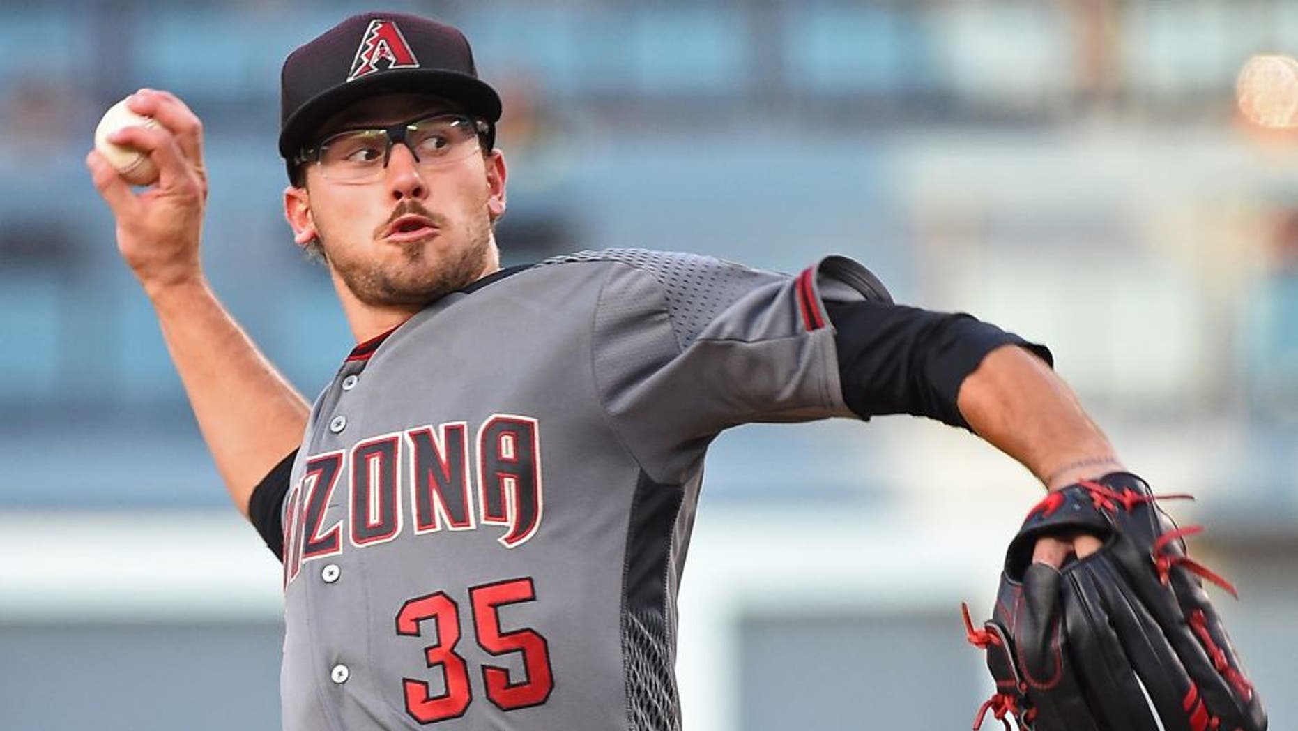 LOS ANGELES, CA - JULY 30: Braden Shipley #35 of the Arizona Diamondbacks in the second inning of the game against the Los Angeles Dodgers at Dodger Stadium on July 30, 2016 in Los Angeles, California. (Photo by Jayne Kamin-Oncea/Getty Images)