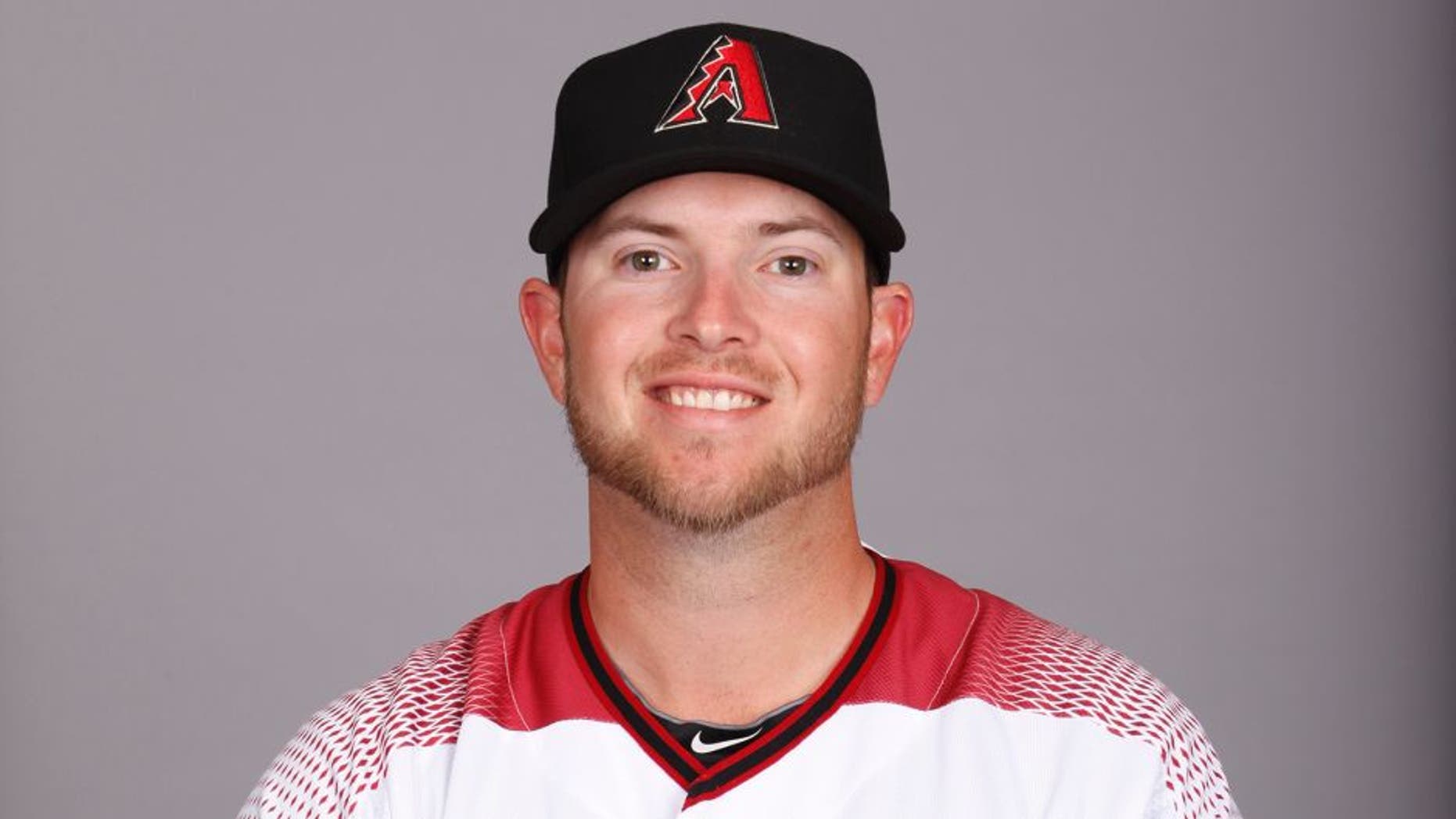 SCOTTSDALE, AZ - FEBRUARY 28: Evan Marshall #50 of the Arizona Diamondbacks poses during Photo Day on Sunday, February 28, 2016 at Salt River Fields at Talking Stick in Scottsdale, Arizona. (Photo by Jason Wise/MLB Photos via Getty Images)