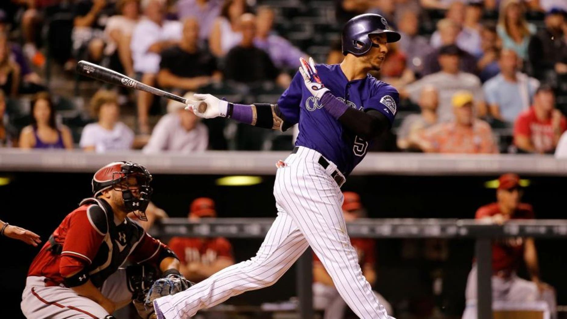 at Coors Field on September 2, 2015 in Denver, Colorado.