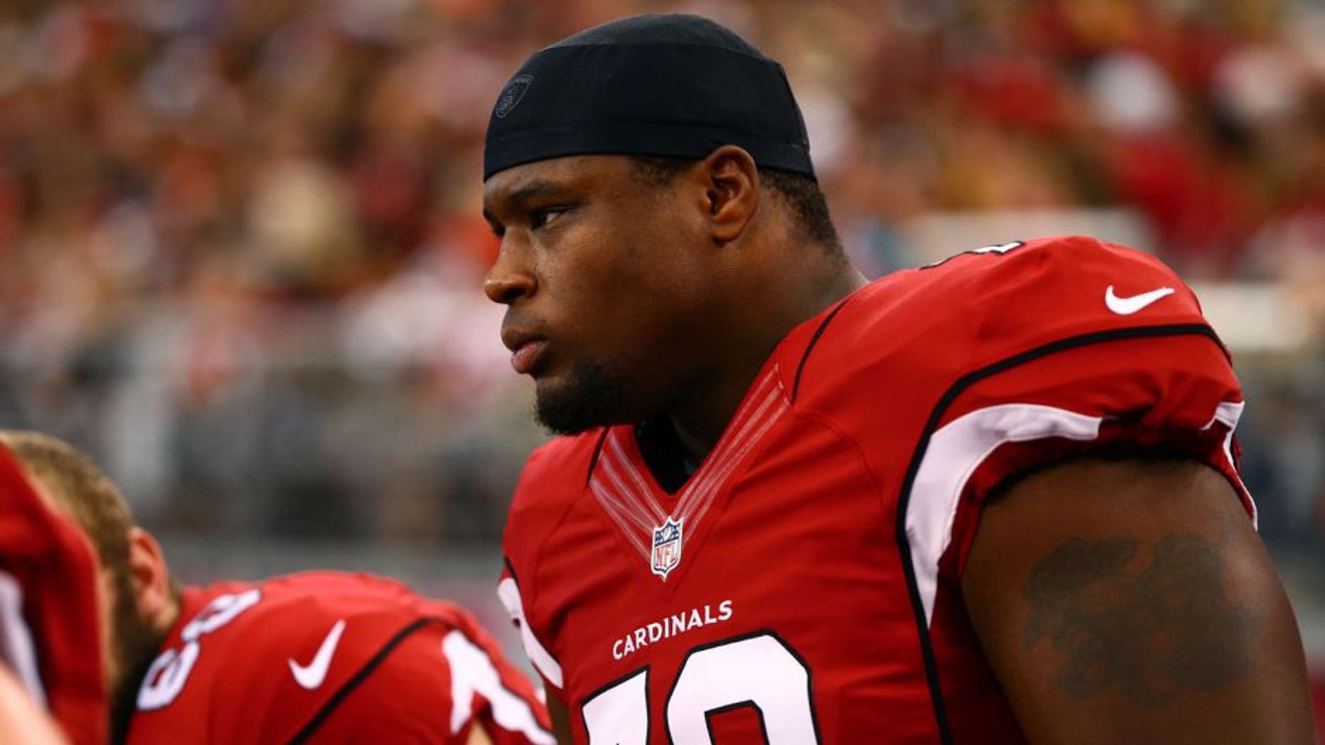 Aug 24, 2014; Glendale, AZ, USA; Arizona Cardinals guard Earl Watford (78) against the Cincinnati Bengals at University of Phoenix Stadium. Mandatory Credit: Mark J. Rebilas-USA TODAY Sports