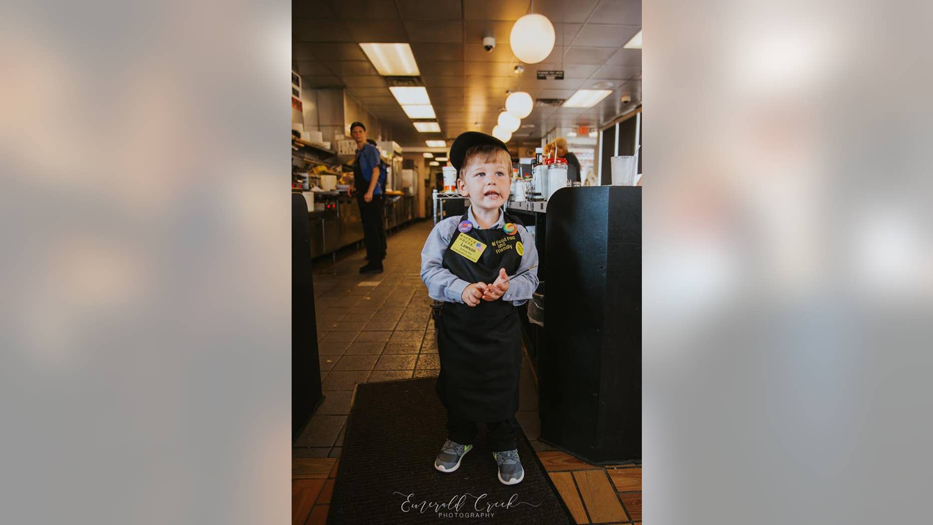 Three-year-old Lawson Cooper loves Waffle House so much, he celebrated his birthday there.