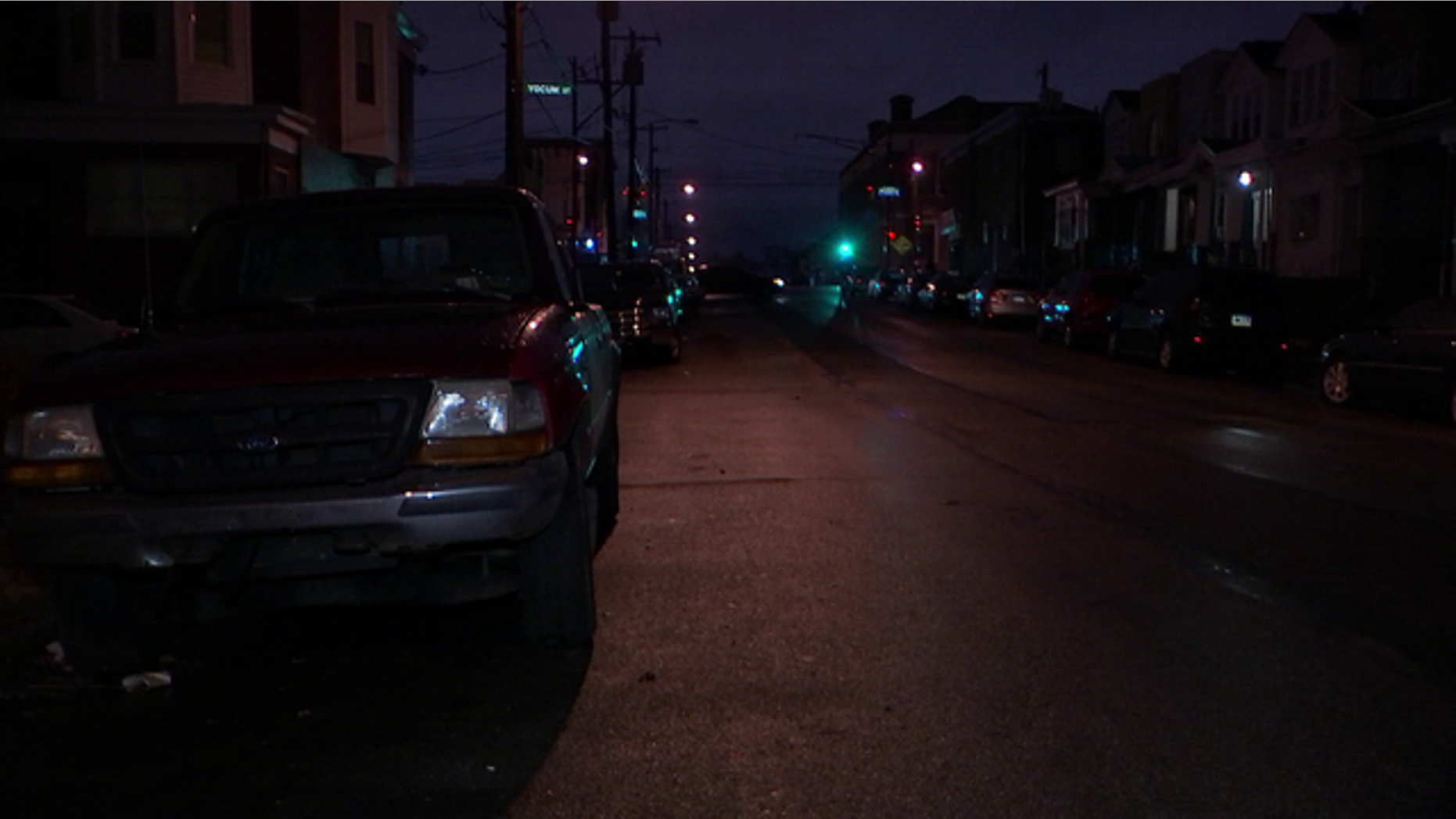 The scene of the gunfire in Philadelphia.