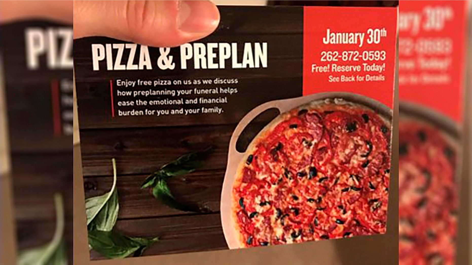 A funeral home in Wisconsin is offering pizza as a way to encourage people to pre-plan their funerals