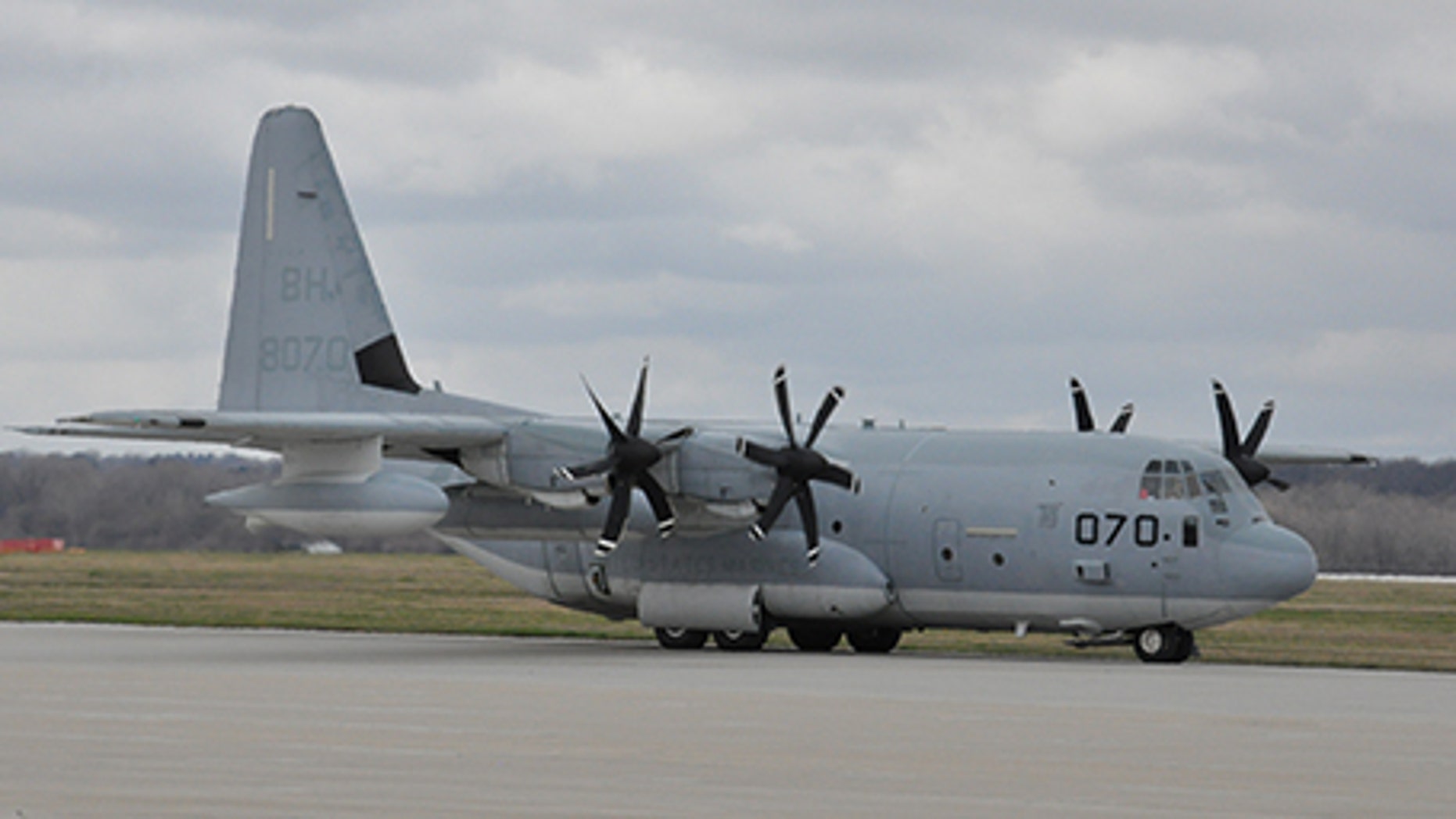 A Marine Corps KC-130 is seen in this 2016
