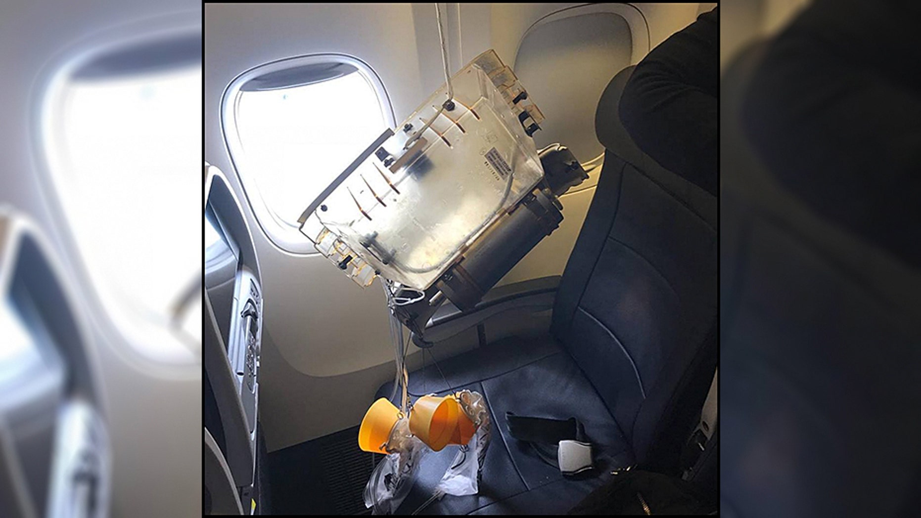 An oxygen canister fell from the ceiling of an American Airlines plane during landing, hitting a small child in the head.