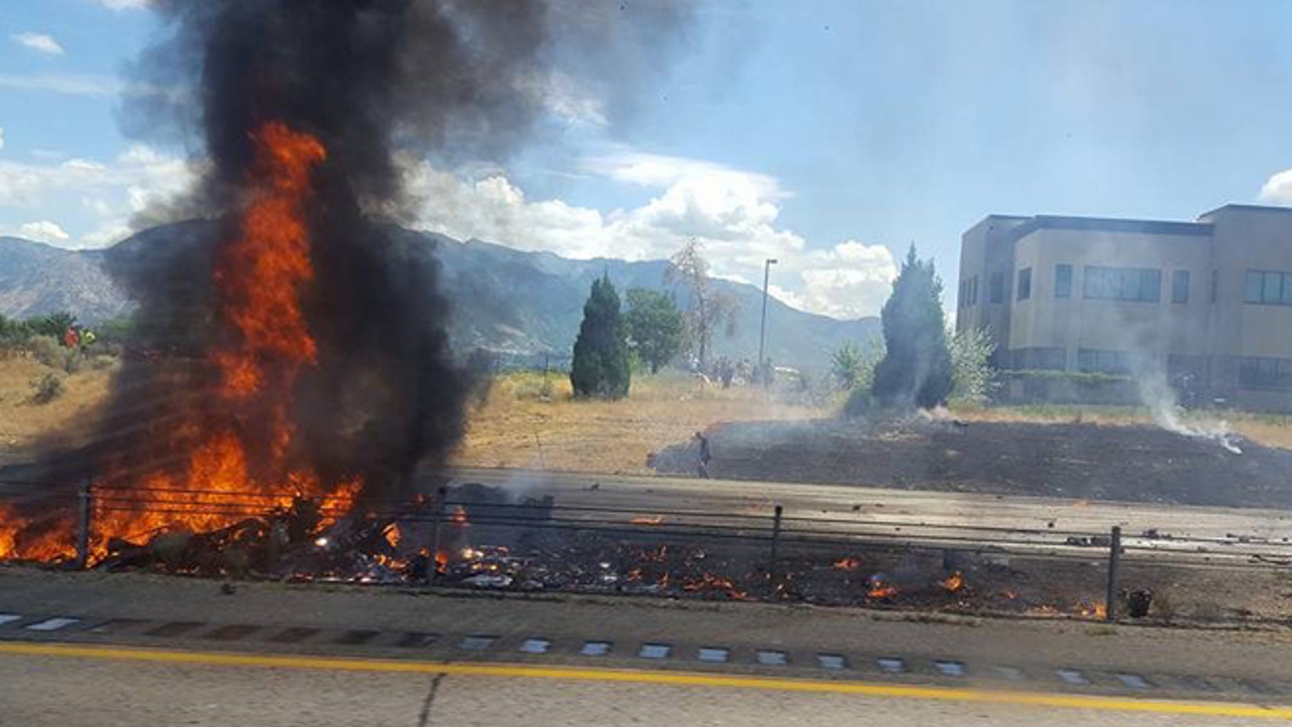 Small plane crash on I-15 NB at Riverdale Rd. in Weber County.
