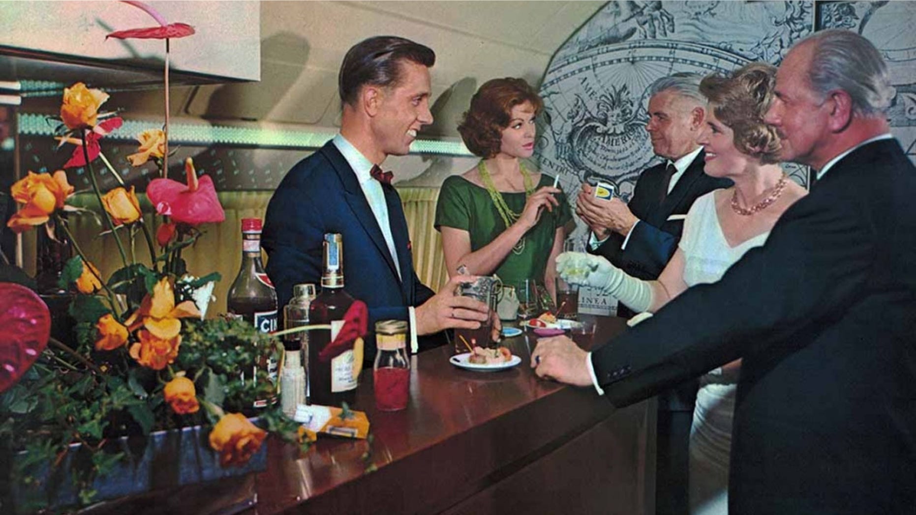 These images show the glamorous side of air travel.