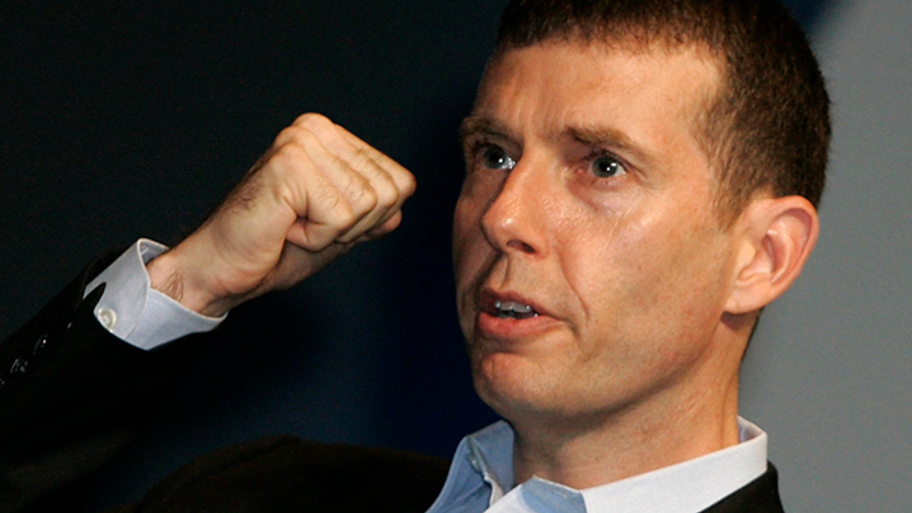 FILE: David Plouffe, who led Barack Obama's winning campaign for the White House, speaks at the Cannes Lions 2009, 56th International Advertising Festival in Cannes, southern France on June 25, 2009. (AP)
