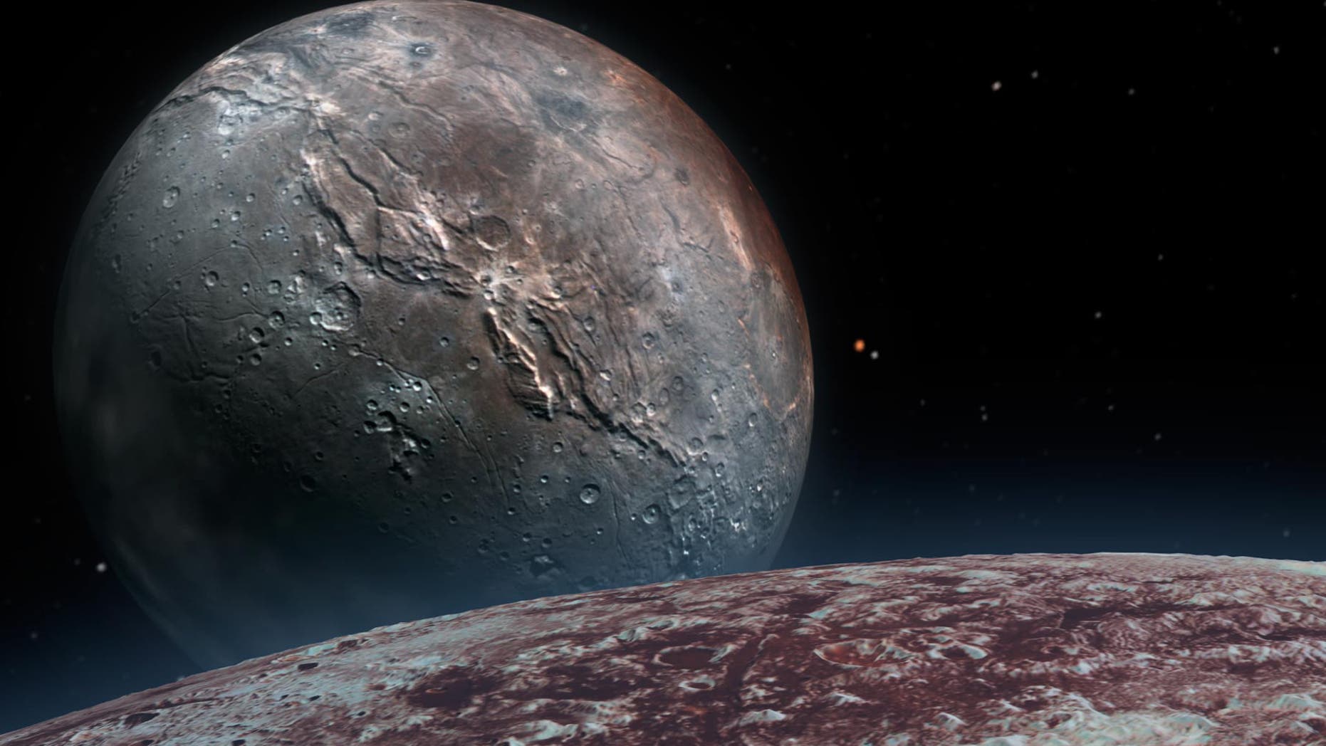 Viewers can explore distant Pluto with a new addition to the New York Times virtual reality app, using only a smartphone and a Google Cardboard virtual reality viewer (or just the smartphone).
