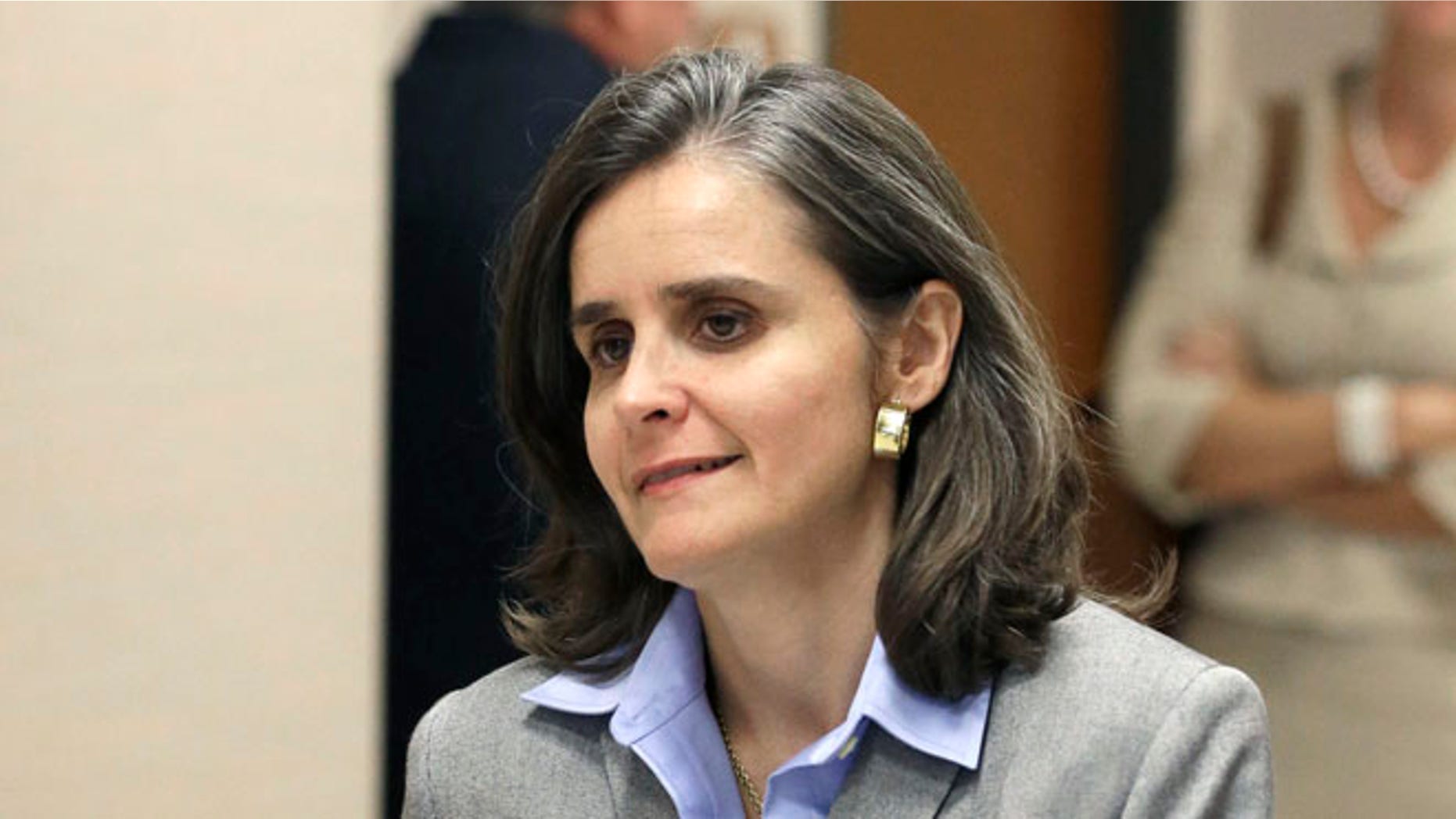 Sept. 24, 2014: Dr. Ana Maria Gonzalez-Angulo takes a break from the courtroom during jury deliberations in her assault case
