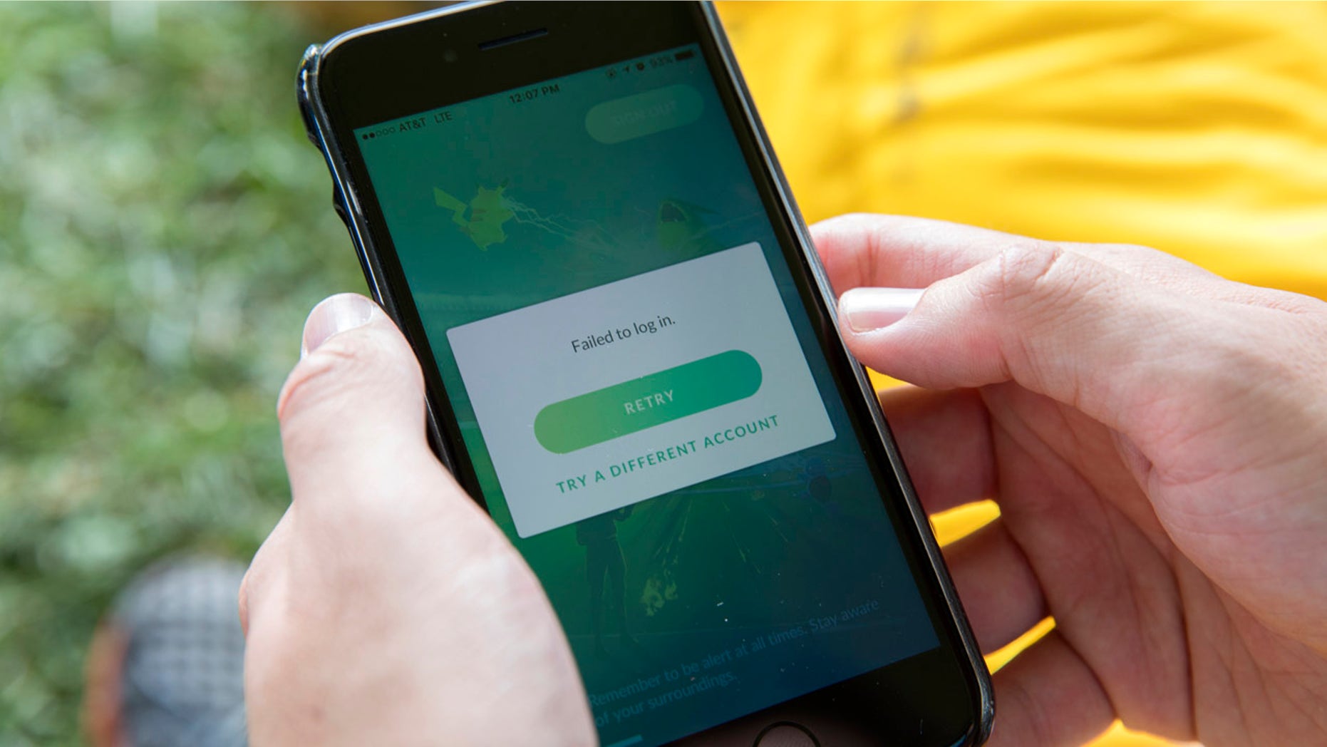 Eric Milovac of Minnesota was one of many who couldn't connect to the Internet at the Pokemon Go Fest Saturday in Chicago.