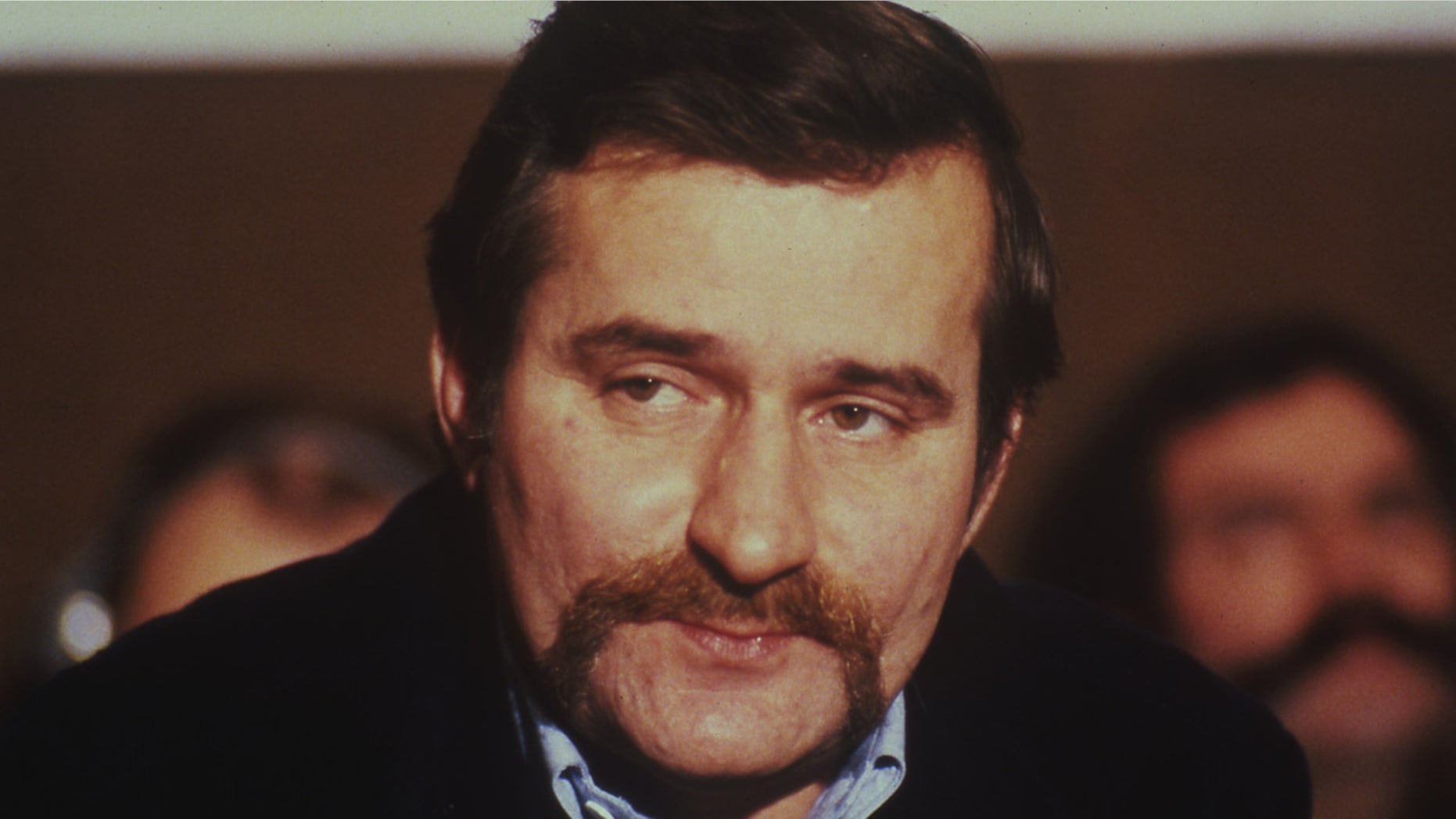 The 1981 file photo shows Lech Walesa, leader of the forbidden 'Solidarity Movement' in Poland (AP)