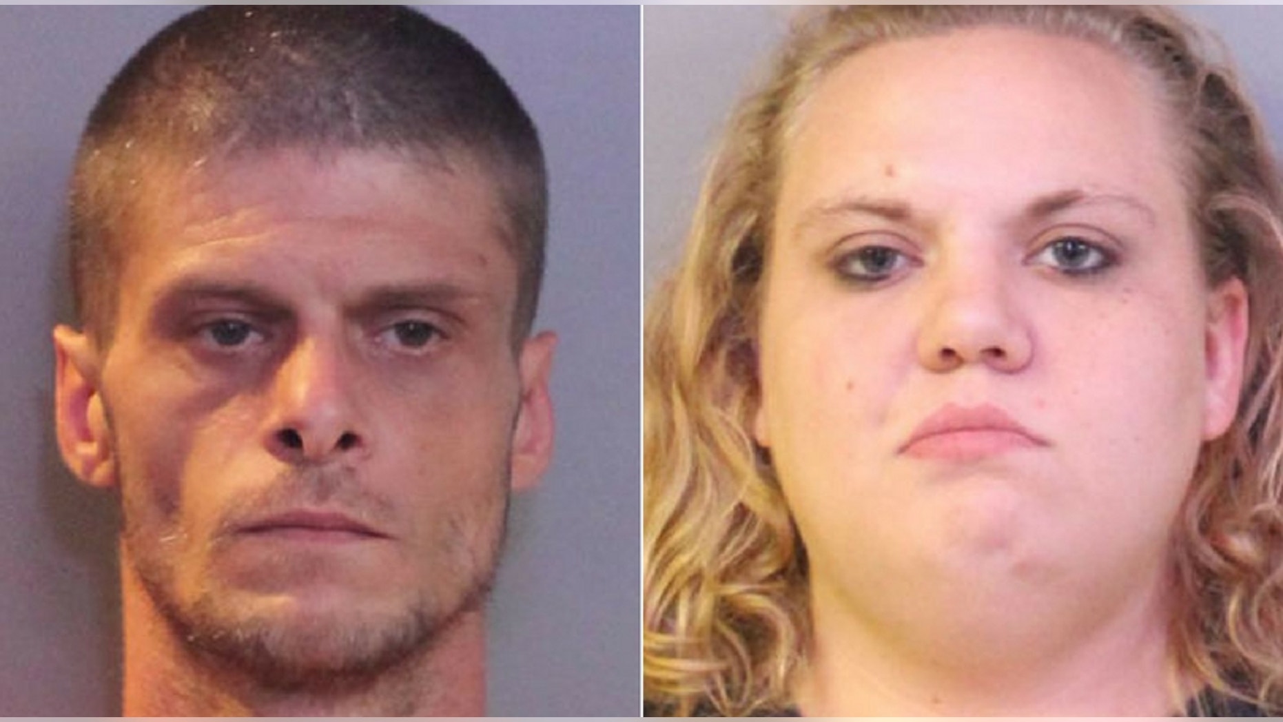 Shaun Sparks, left, and Christy Vincent were arrested on Sunday for allegedly killing an alligator and trying to sell its tail in a Florida neighborhood.