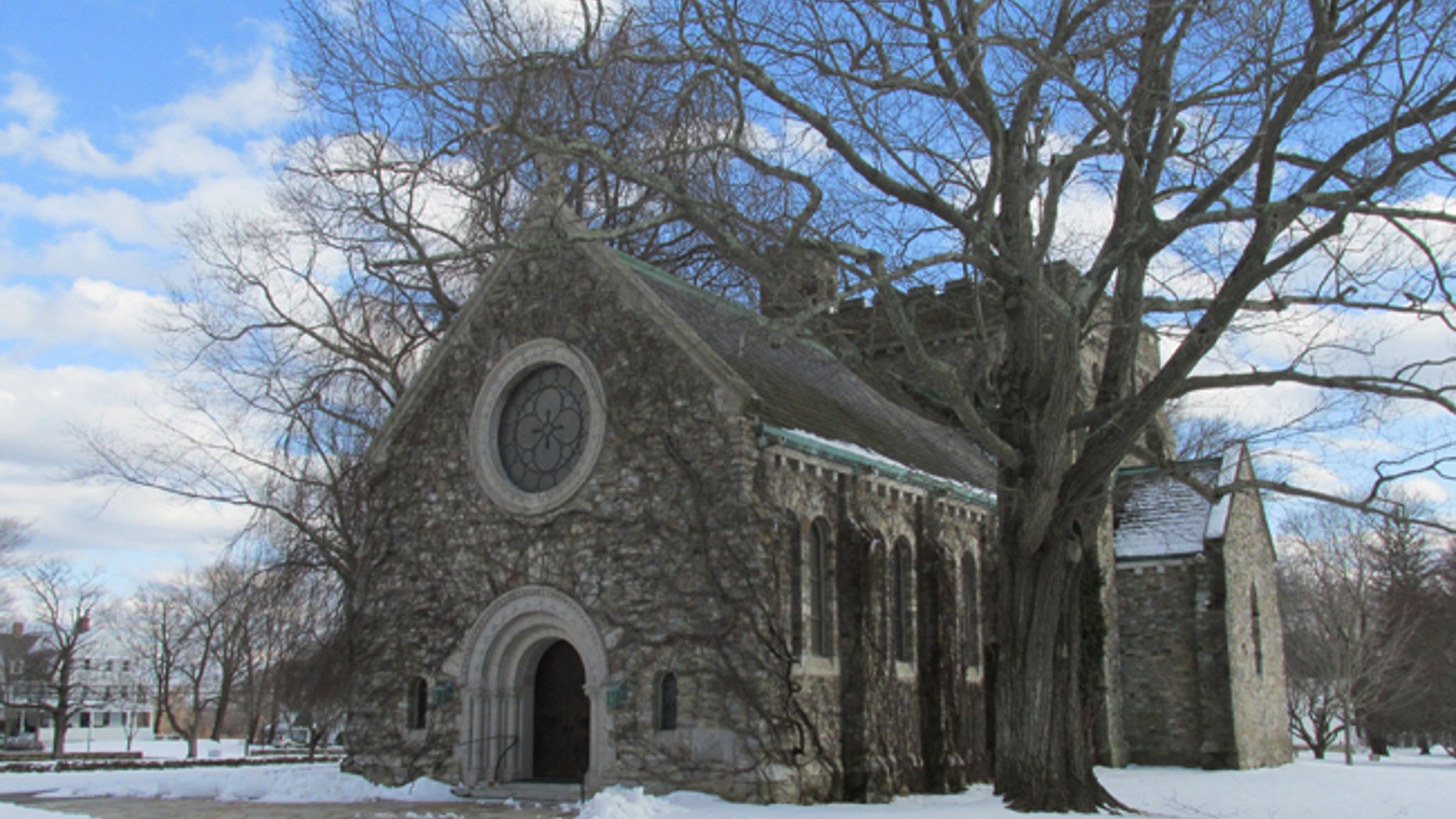 A chapel is seen at the Pomfret School in Connecticut.