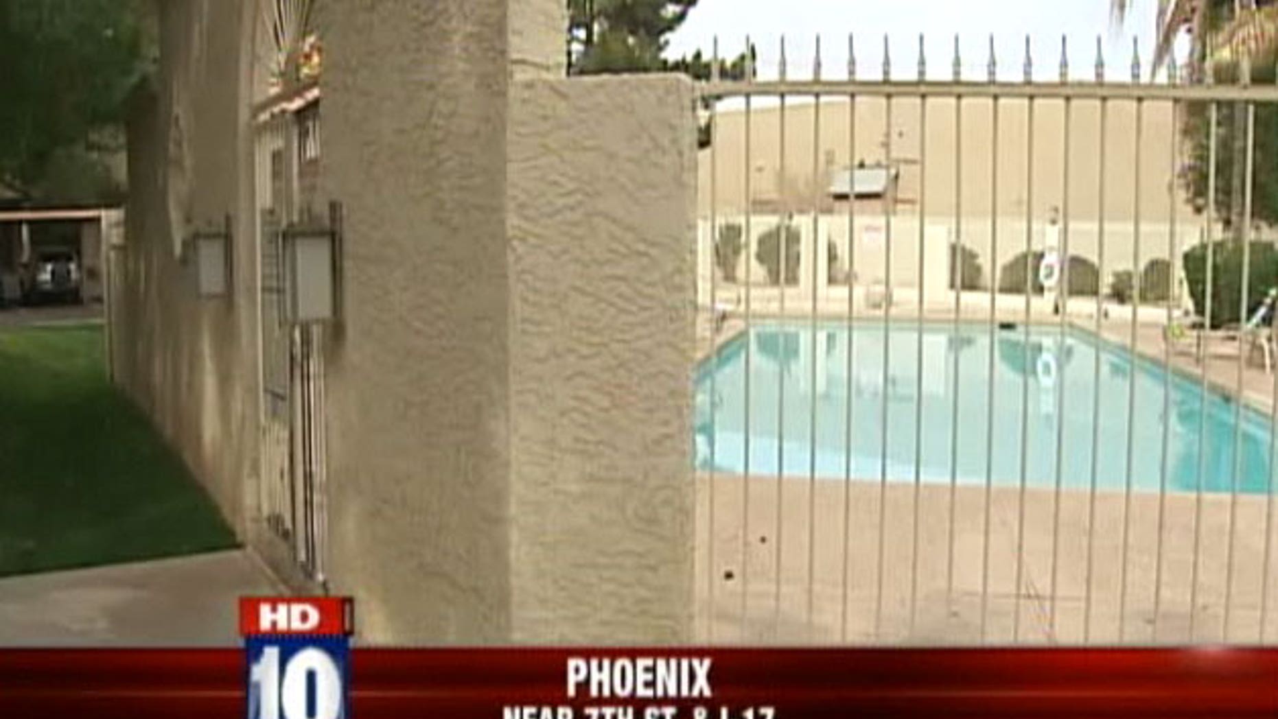An Arizona man impaled himself through the head while trying to climb over a pool fence.