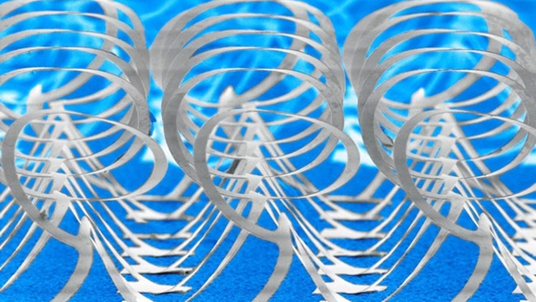 A 3D silicon microstructure.