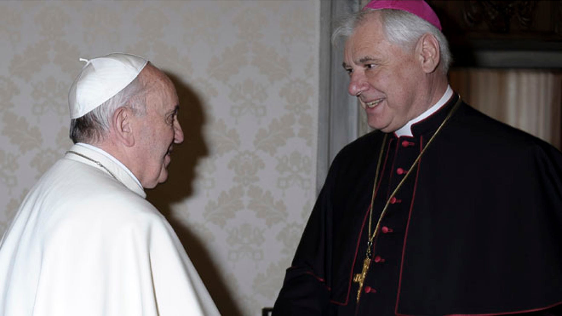 Ithis April 5, 2013 file photo made available by the Vatican newspaper L'Osservatore Romano, Pope Francis, left, meets with Bishop Gerhard Ludwig Mueller, Prefect of the Congregation for the Doctrine of the Faith, at the Vatican. Mueller is amongst the 19 new cardinals that Pope Francis announced Sunday, Jan. 12, 2014 during his Angelus prayer from his studio window overlooking St. Peter's Square.