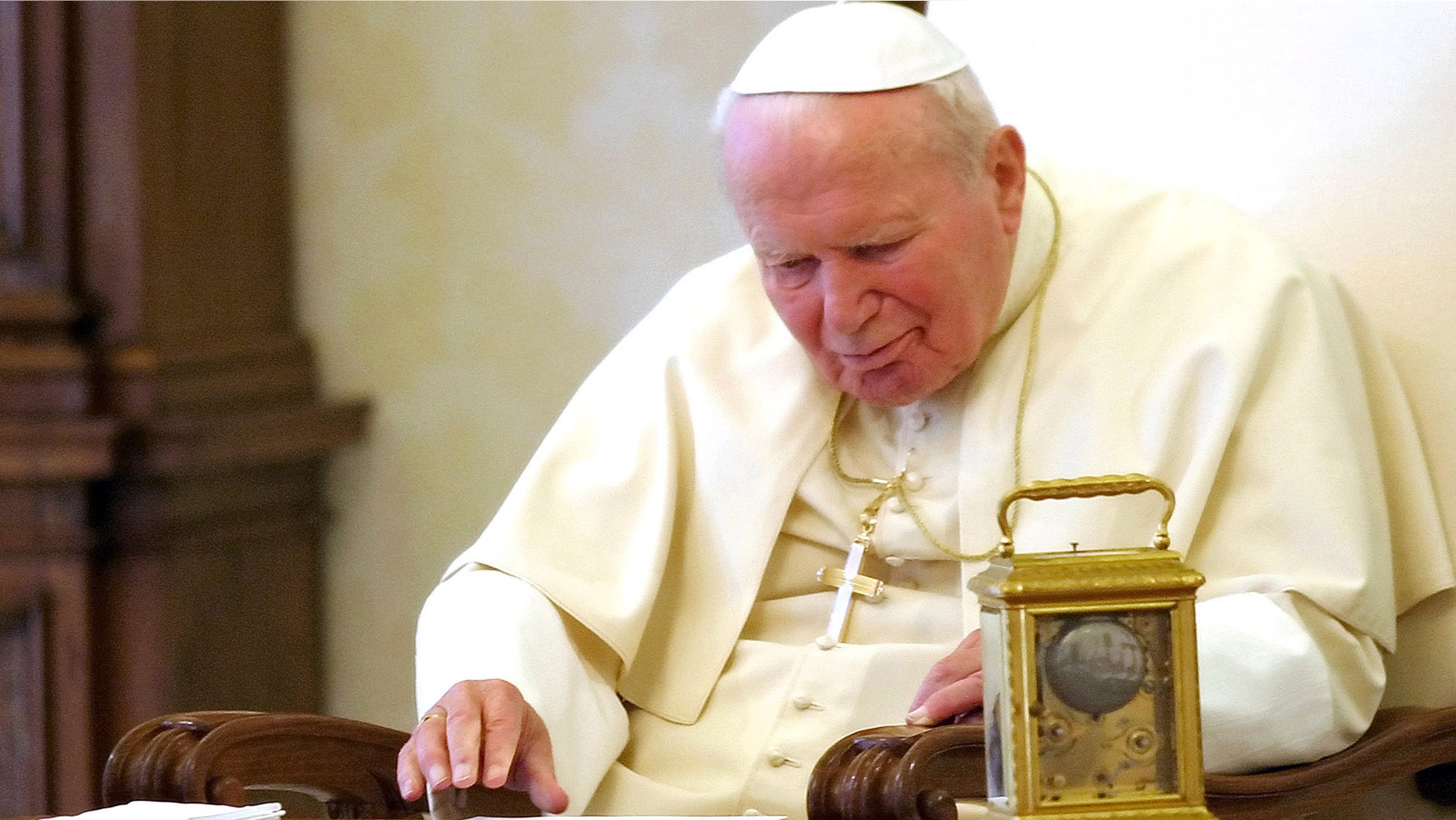 The late Pope John Paul II, seen here in 2004 in Vatican City.