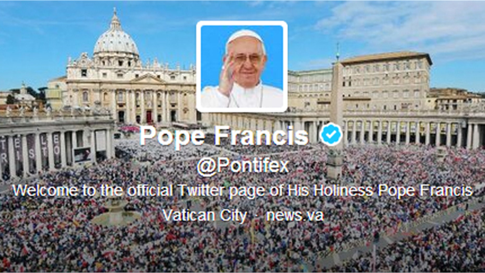 The official Twitter account of Pope Francis.