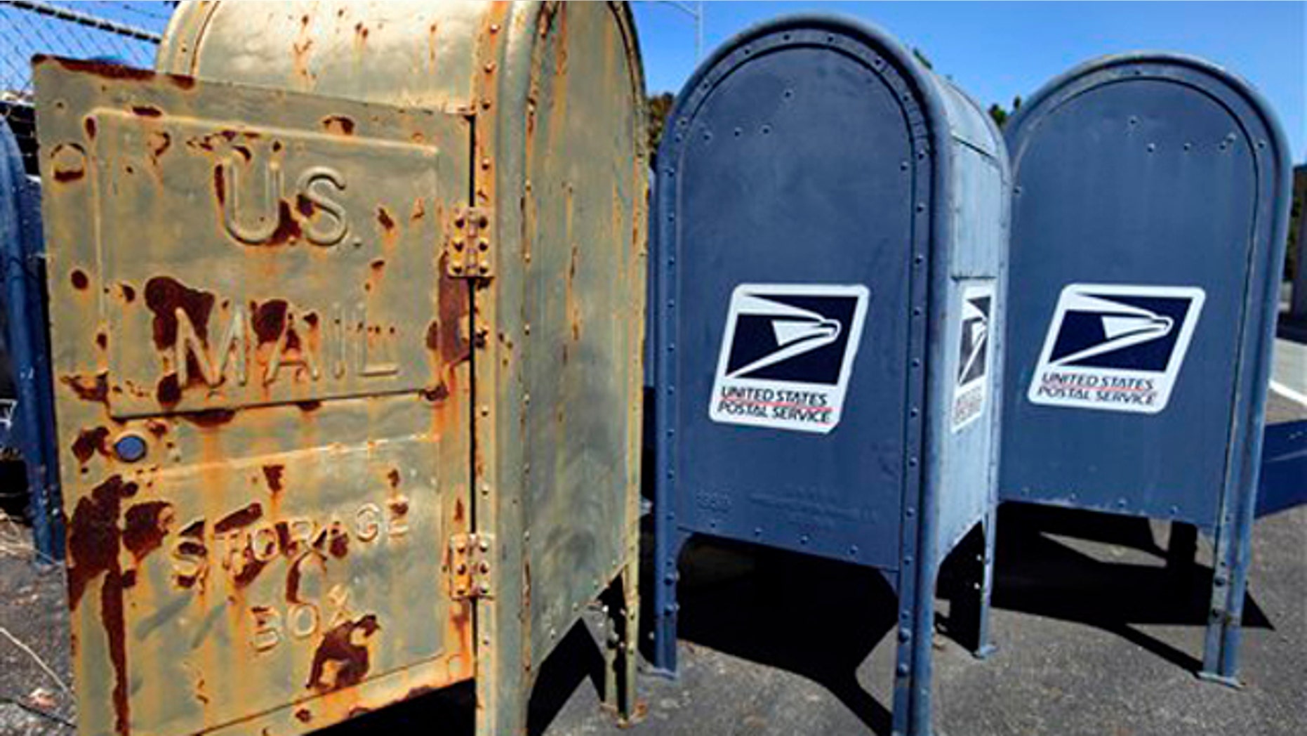 Postal Service mailboxes are seen awaiting disposal Sept. 1 in San Jose, Calif.