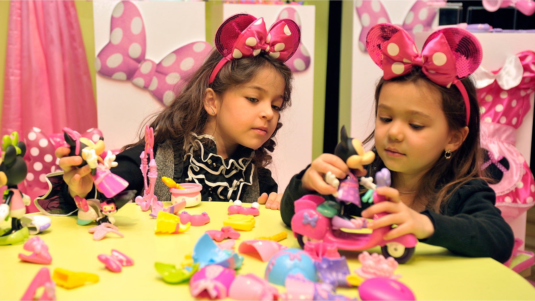 NEW YORK, NY - FEBRUARY 13: A view of children in a play area that was set up during the Disney Junior toy line unveiling with Osbourne and Arquette at Altman Building on February 13, 2012 in New York City. (Photo by Joe Corrigan/Getty Images for Disney)