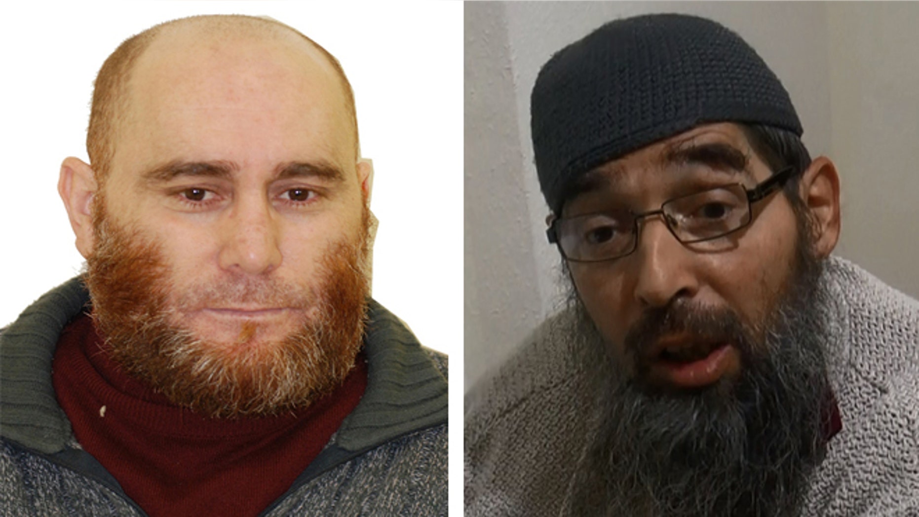 Unnamed inmate of Moroccan origin, left, and Belgium-born Mustafa Maya Amaya.