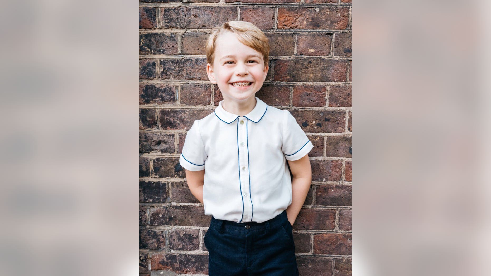 The Royal Family released a cheery photo of Prince George in honor of his fifth birthday.