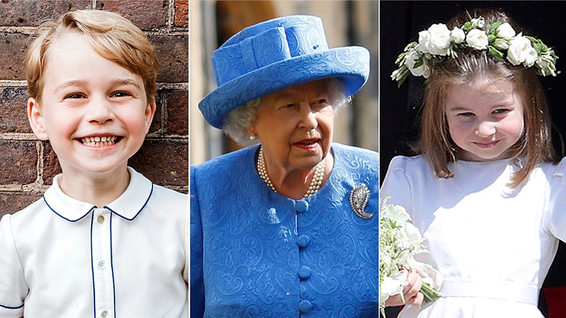 Prince George (left) and sister Princess Charlotte must reportedly bow and curtsy to their great-grandmother, Britain's Queen Elizabeth II.