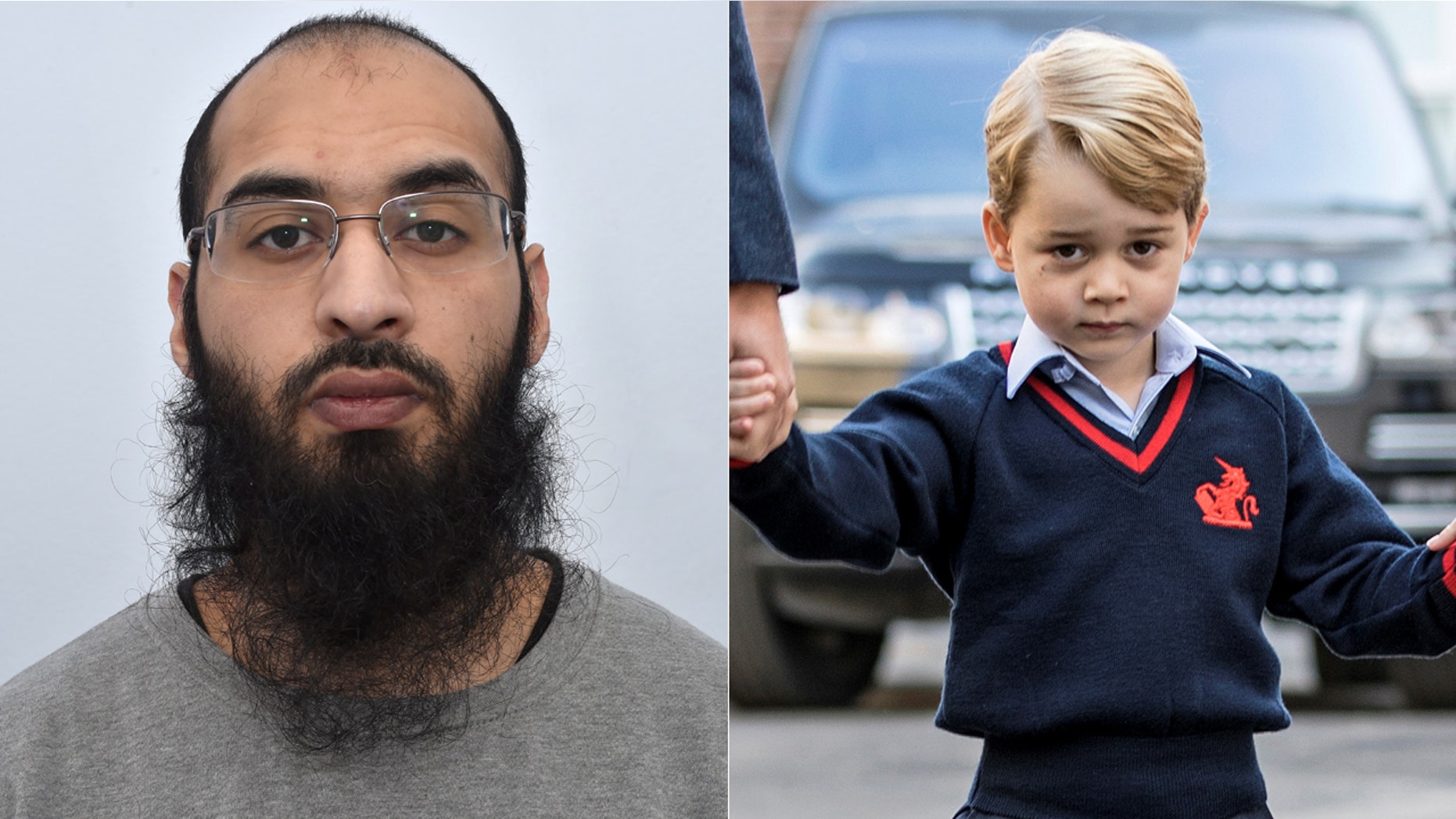 Husnain Rashid, who has pleaded guilty to terrorism offences relating to Britain's Prince George.
