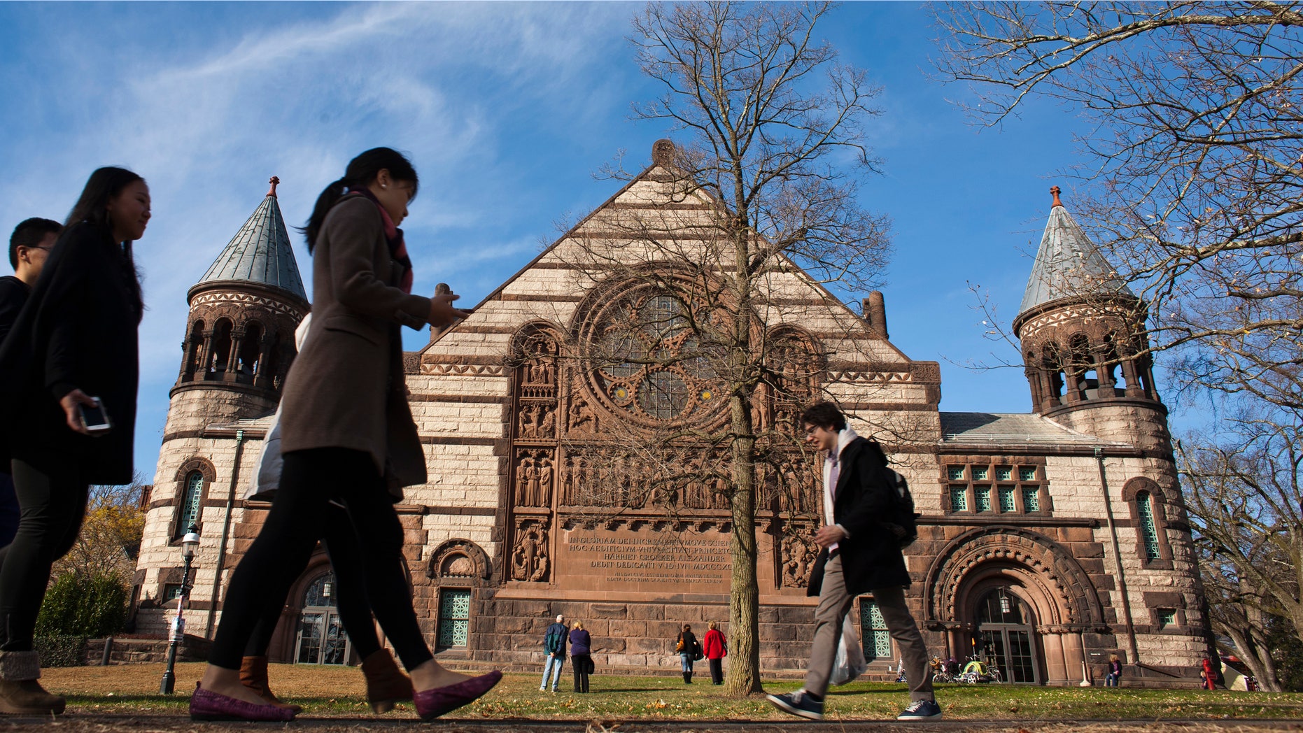 Nov. 16, 2013: People walk around the Princeton University campus in New Jersey