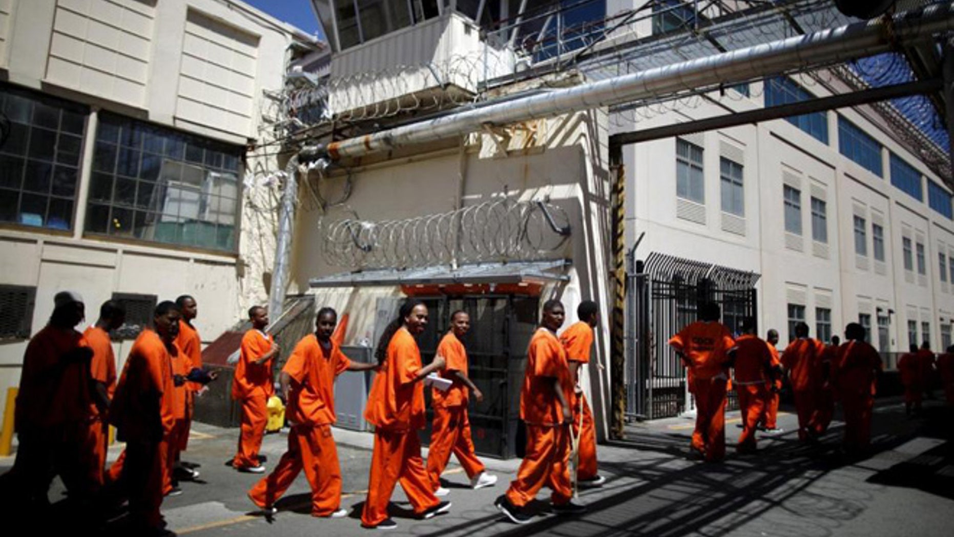 Inmates at the state prison in San Quentin, Calif.