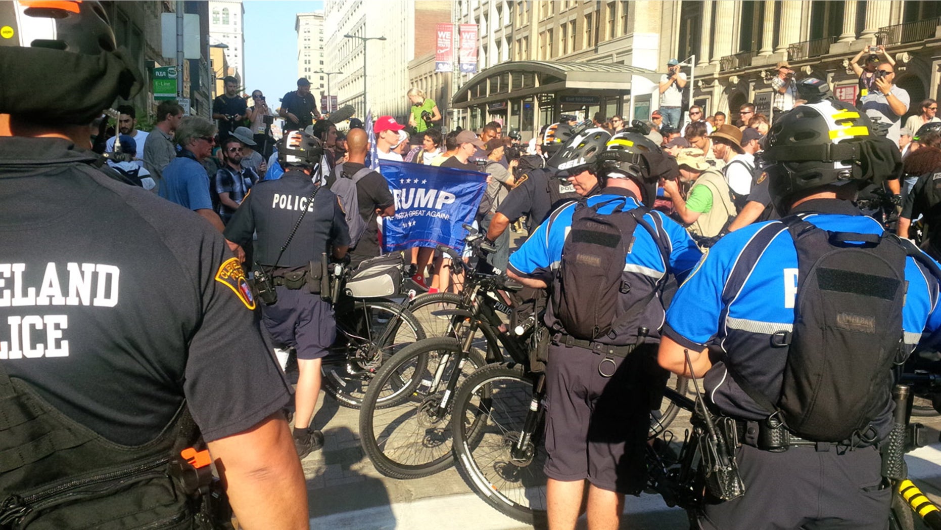 July 19, 2016: Protests outside Republican National Convention. (FoxNews.com)