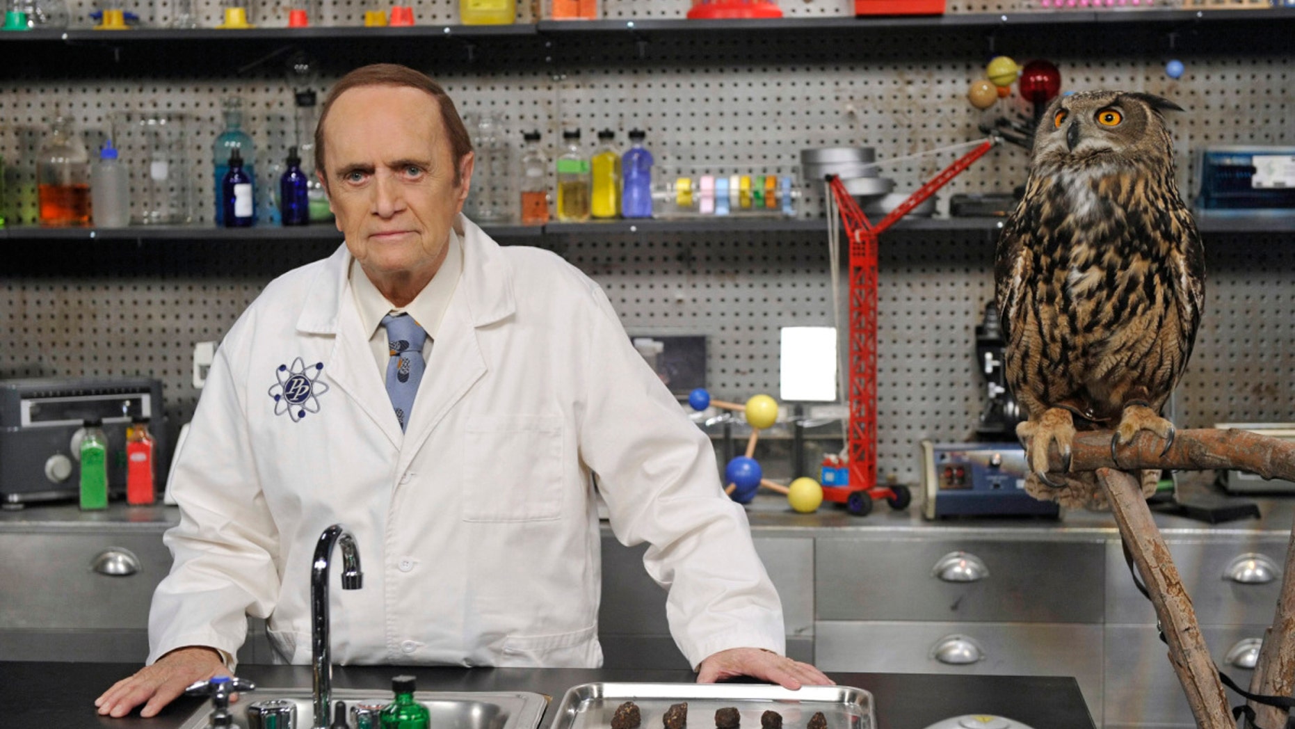 "The Proton Transmogrification" -- Professor Proton helps Sheldon cope with grief, on THE BIG BANG THEORY, Thursday, May 1 (8:00-8:31 PM, ET/PT) on the CBS Television Network. Bob Newhart (pictured) returns as Professor Proton.
Photo: Darren Michaels/Warner Bros. Entertainment Inc.
© 2014 WBEI. All rights reserved