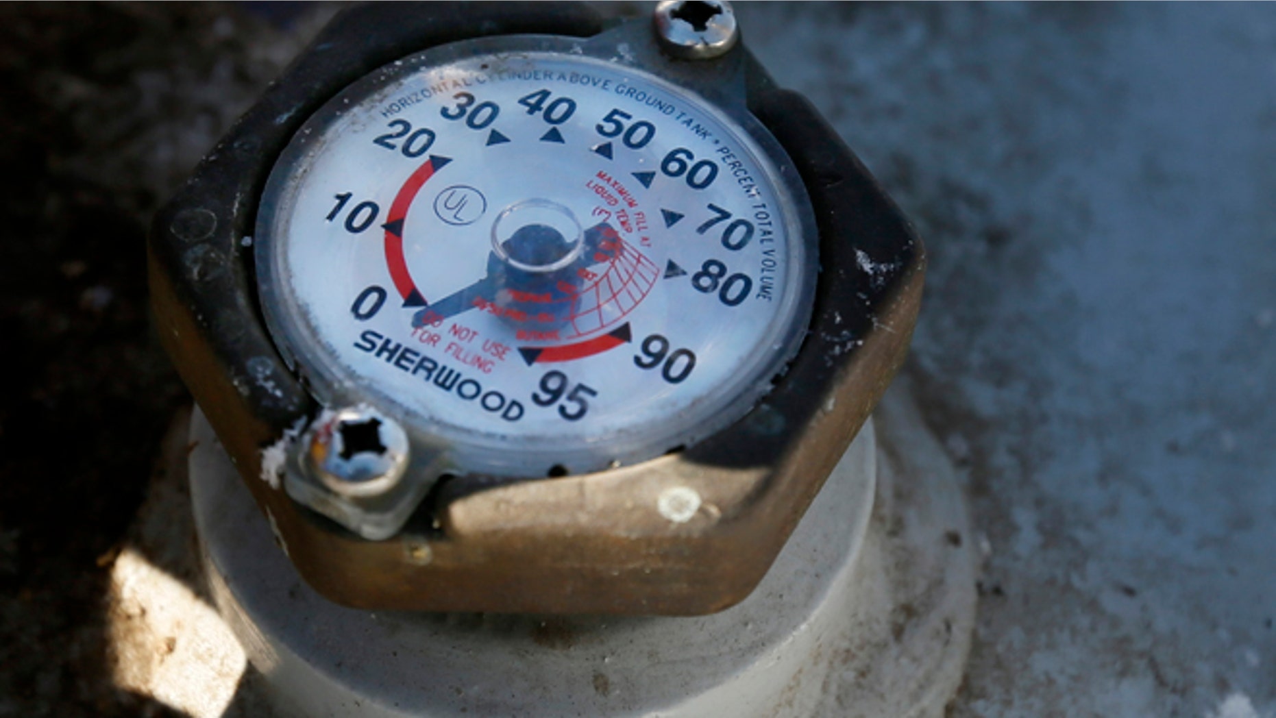 Jan. 26, 2014 in North Branch, Minn.: Propane tank.
