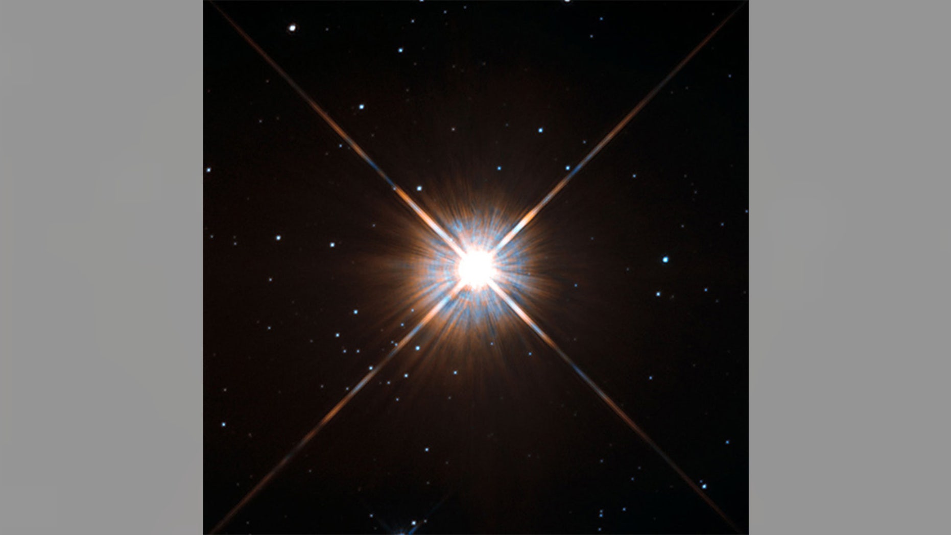 Hubble Space Telescope image of the red dwarf Proxima Centauri, which lies just 4.25 light-years from the sun.
