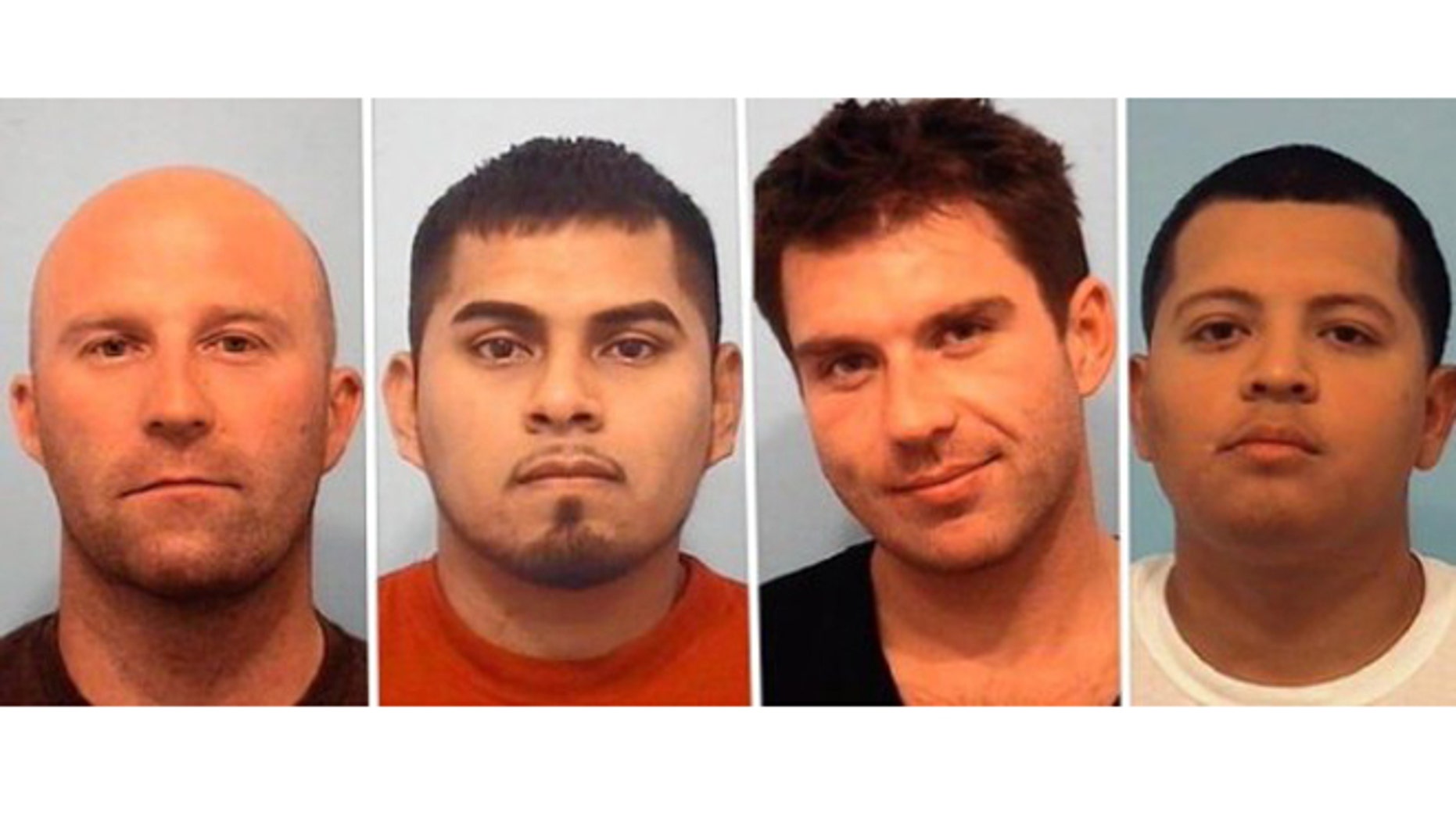 From left: Marcin K. Klepinowski, Andres Lopez, Swavek Krakowiak and Jesus Nino. (Naperville Police Department photos)