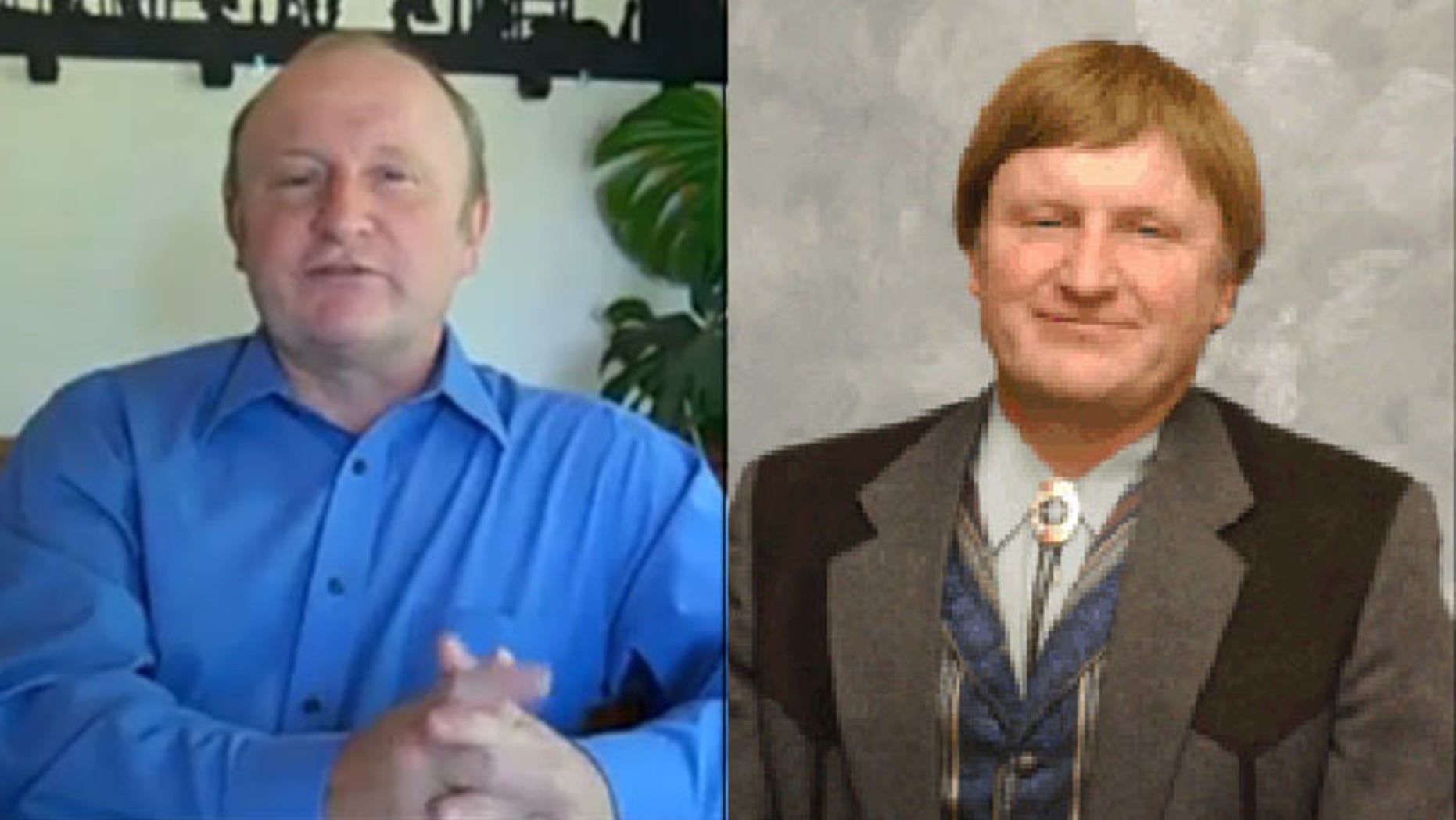 Shown here is Missouri state Sen. Chuck Purgason with and without his hairpiece. (YouTube/Missouri Senate)