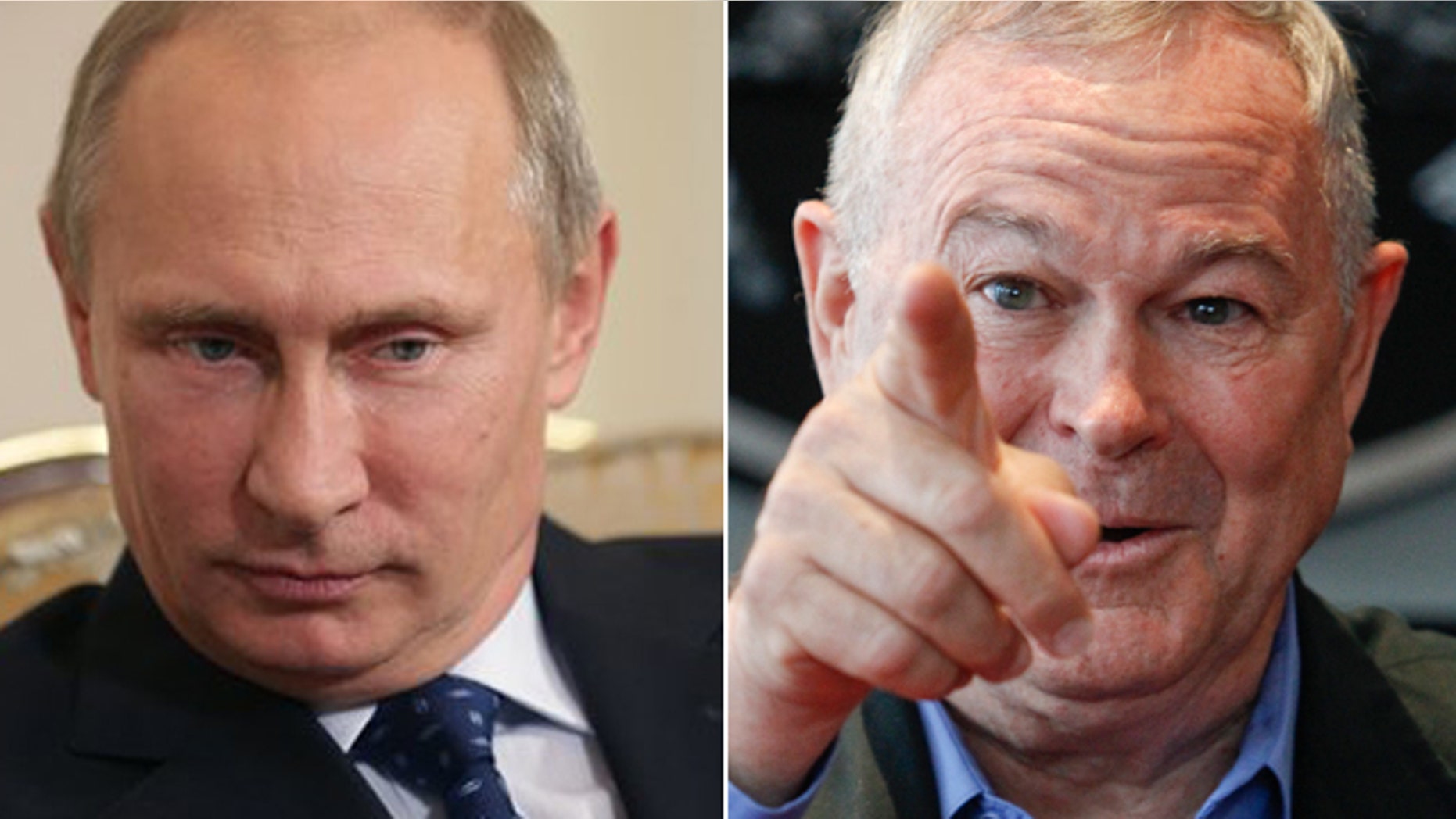 Russian President Vladimir Putin, left, and U.S. Rep. Dana Rohrabacher.