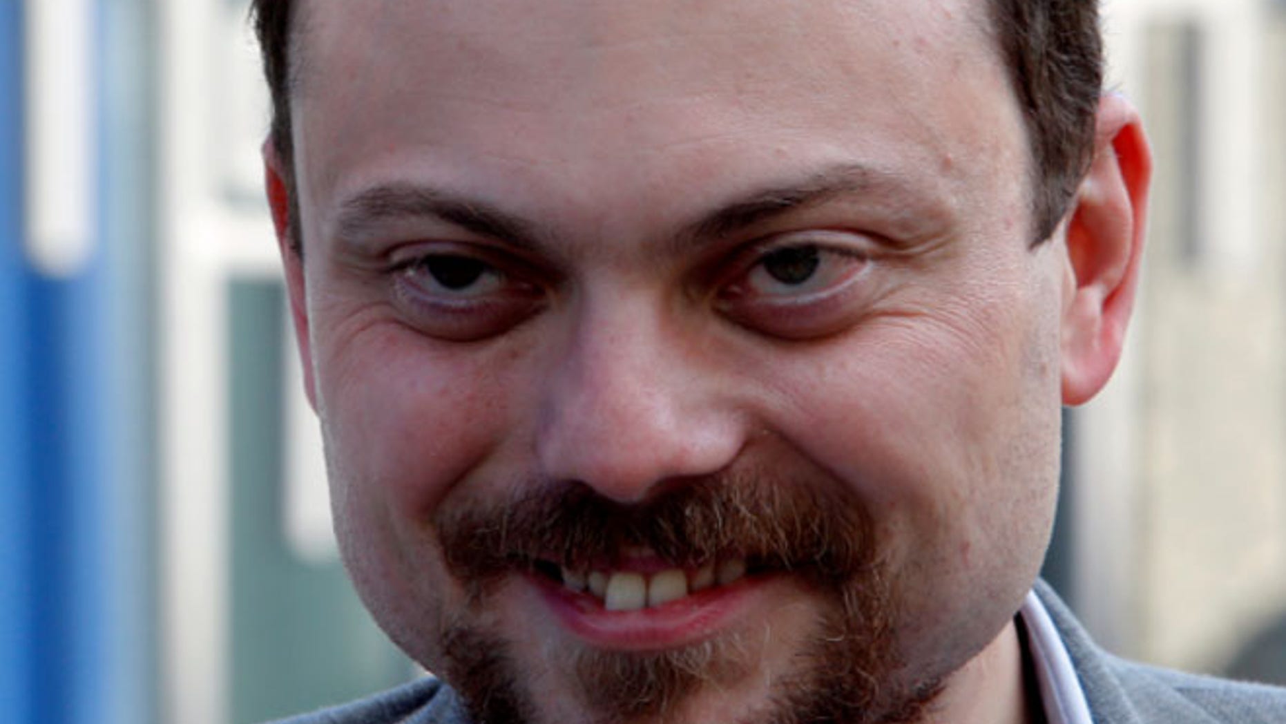 Russian opposition activist Vladimir Kara-Murza looks on following a visit of deputy candidates to the State Duma, the lower house of parliament