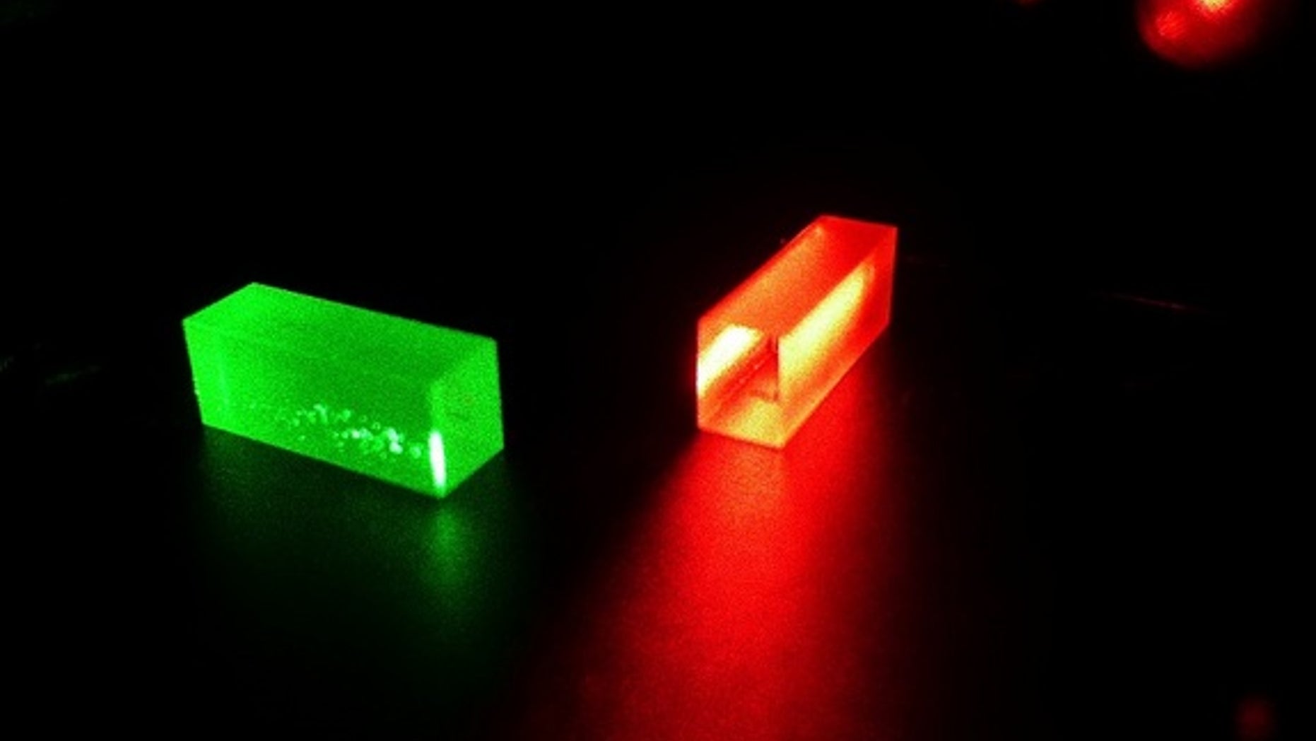 These crystals captured and stored quantum information at the end of the teleportation.