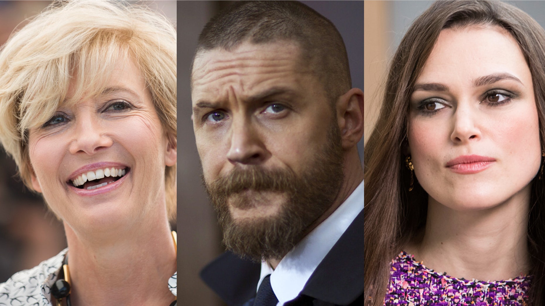 Emma Thompson, Keira Knightley and Tom Hardy are among some of the high-profile figures to be honored by the Britain's monarach for their merit, service and bravery.