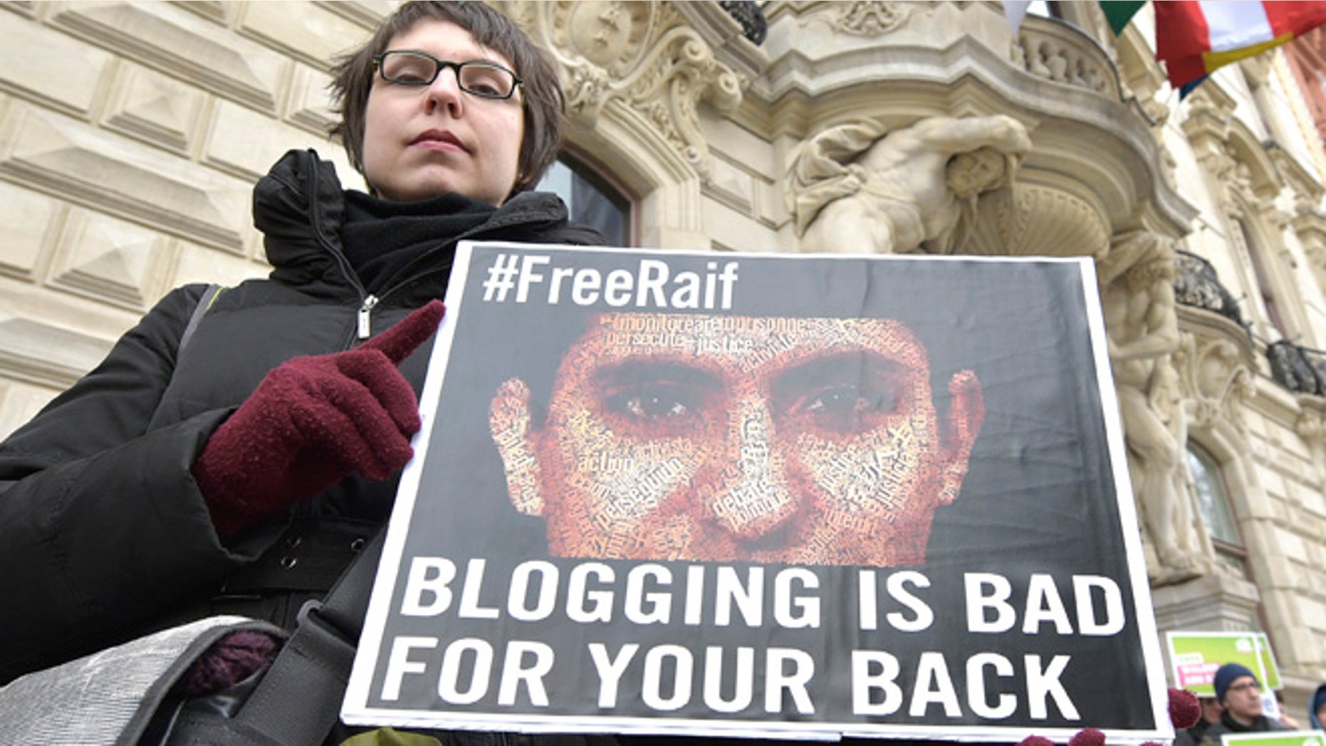 Feb. 6, 2015: A protest against the punishment for Saudi blogger Raif Badawi in Vienna, Austria.