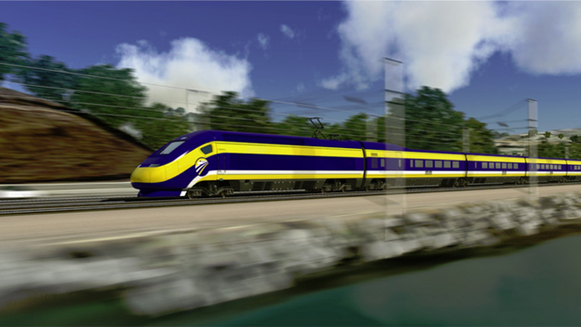 Shown here is a rendering of the California High-Speed Rail Project.