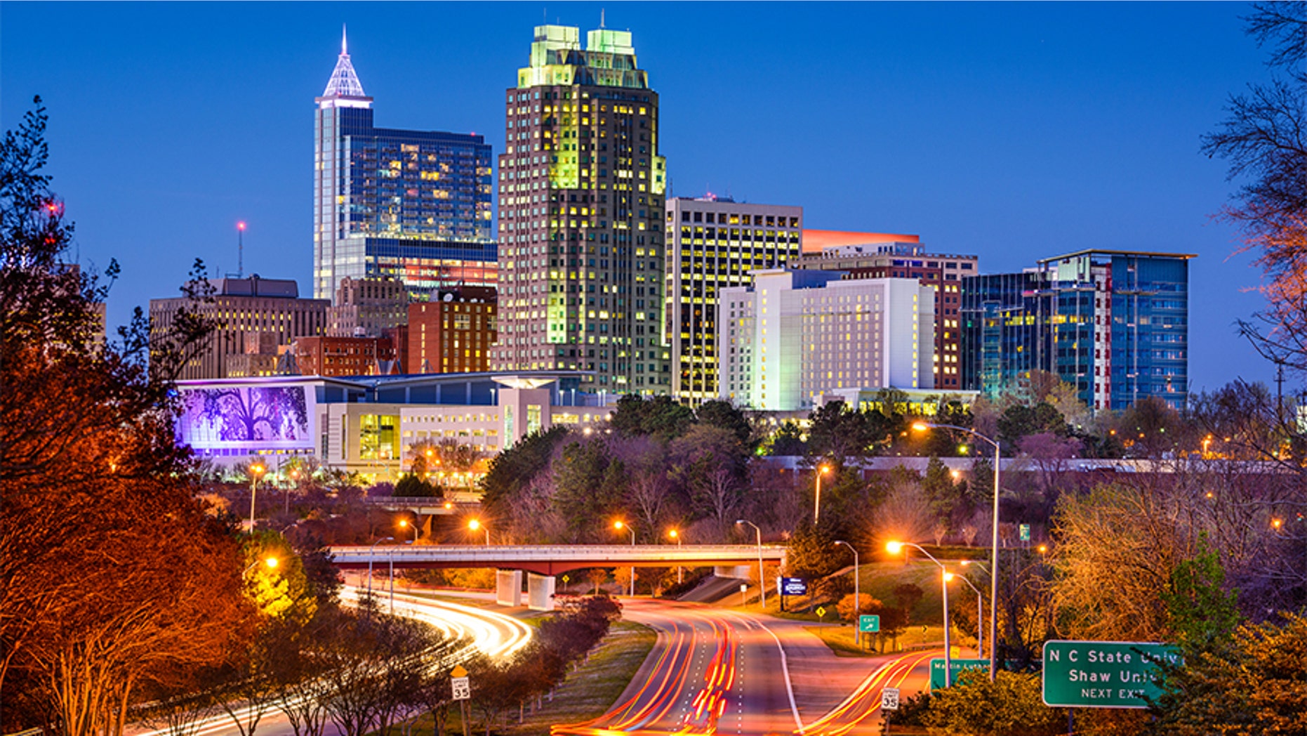 Raleigh, North Carolina, USA downtown skyline.