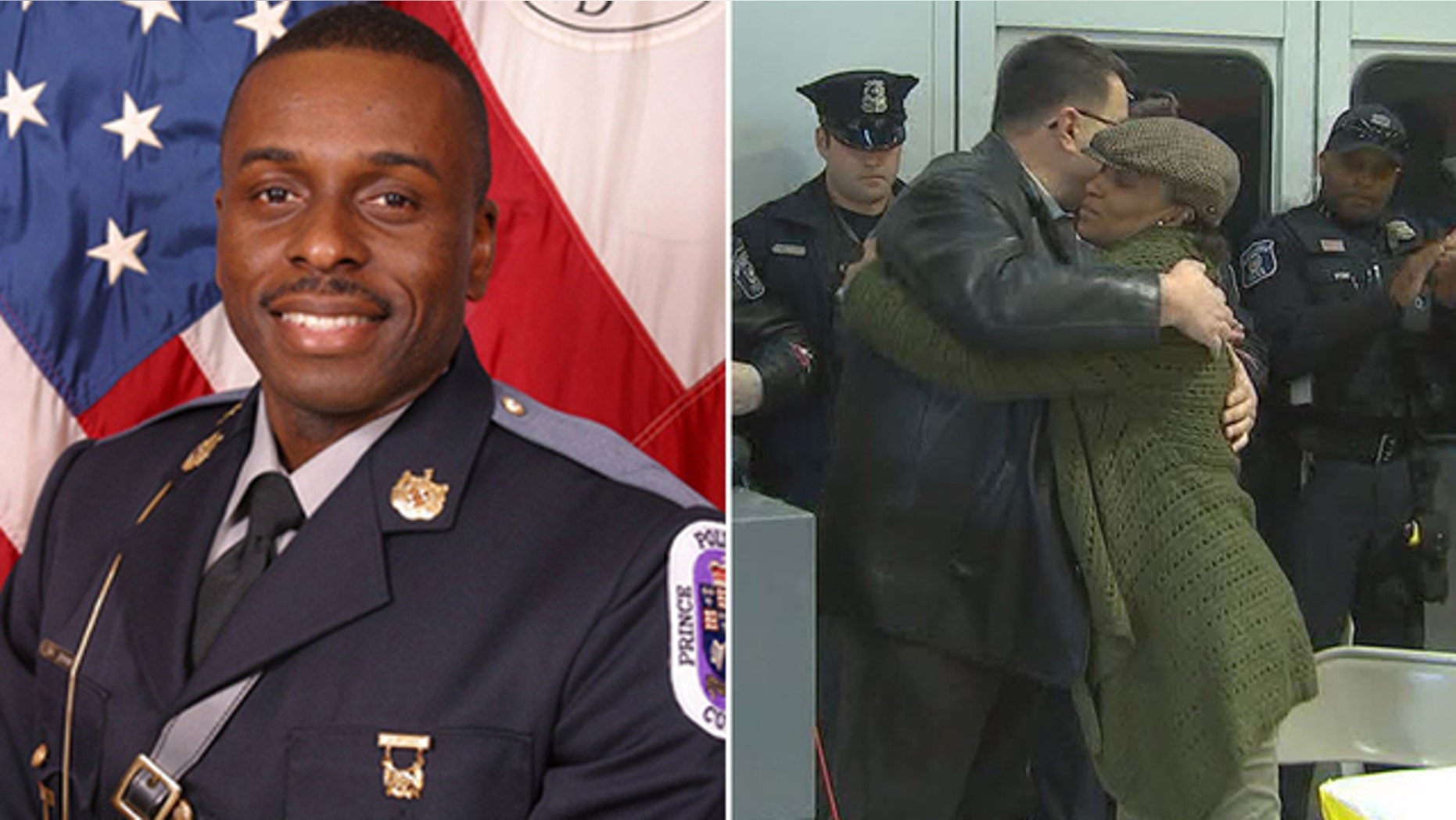The family of Cpl. Mujahid Ramazziddin, a Prince George’s County police officer (left), received a generous gift from a local company.